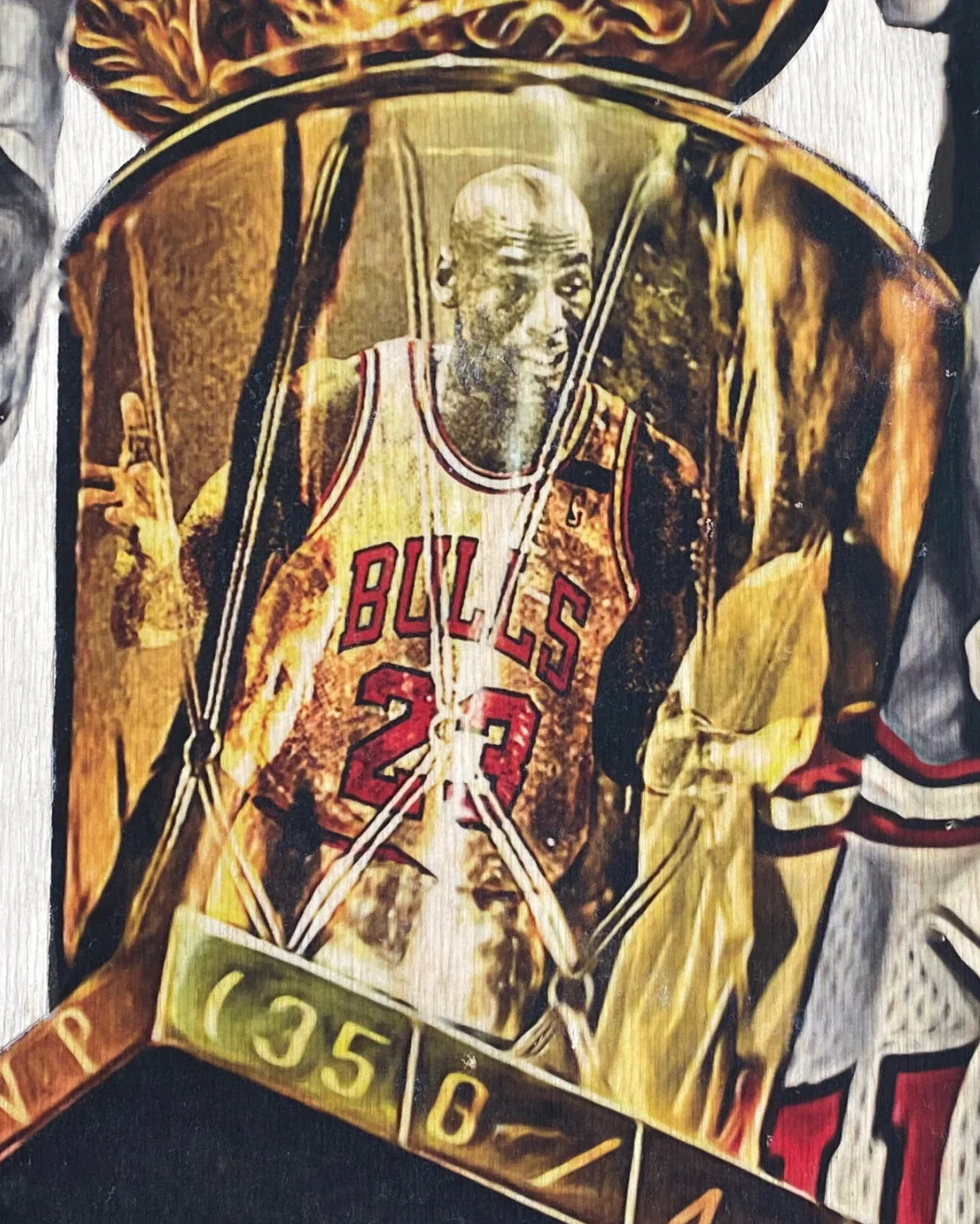 "1992" (Michael Jordan) Chicago Bulls - 1/1 ORIGINAL on Birchwood - Image 3