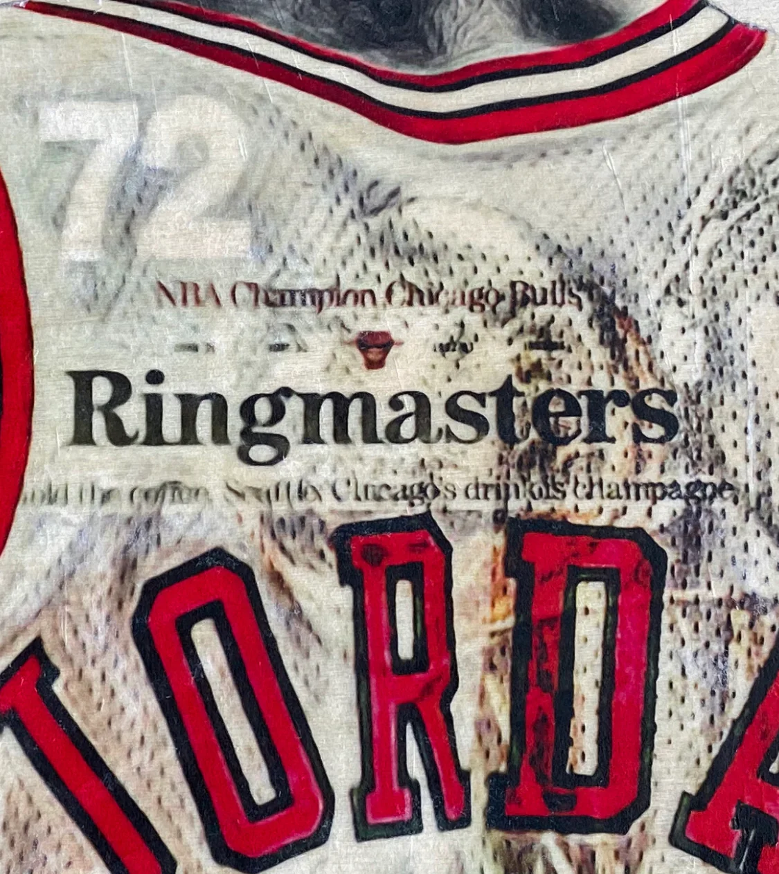 "1995/1996" (Michael Jordan) Chicago Bulls - 1/1 ORIGINAL on Birchwood - Image 2