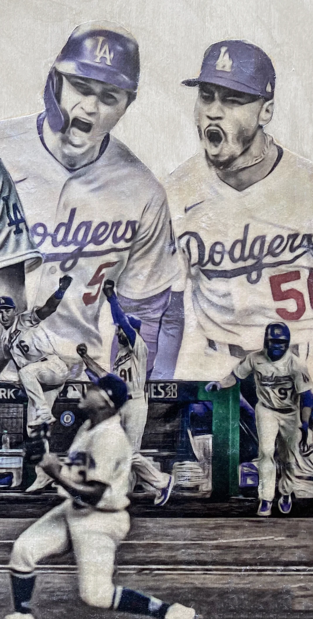 "Seven" (Los Angeles Dodgers) 2020 World Series Champions - Officially Licensed MLB Print - Special Commemorative Limited Release - Image 4