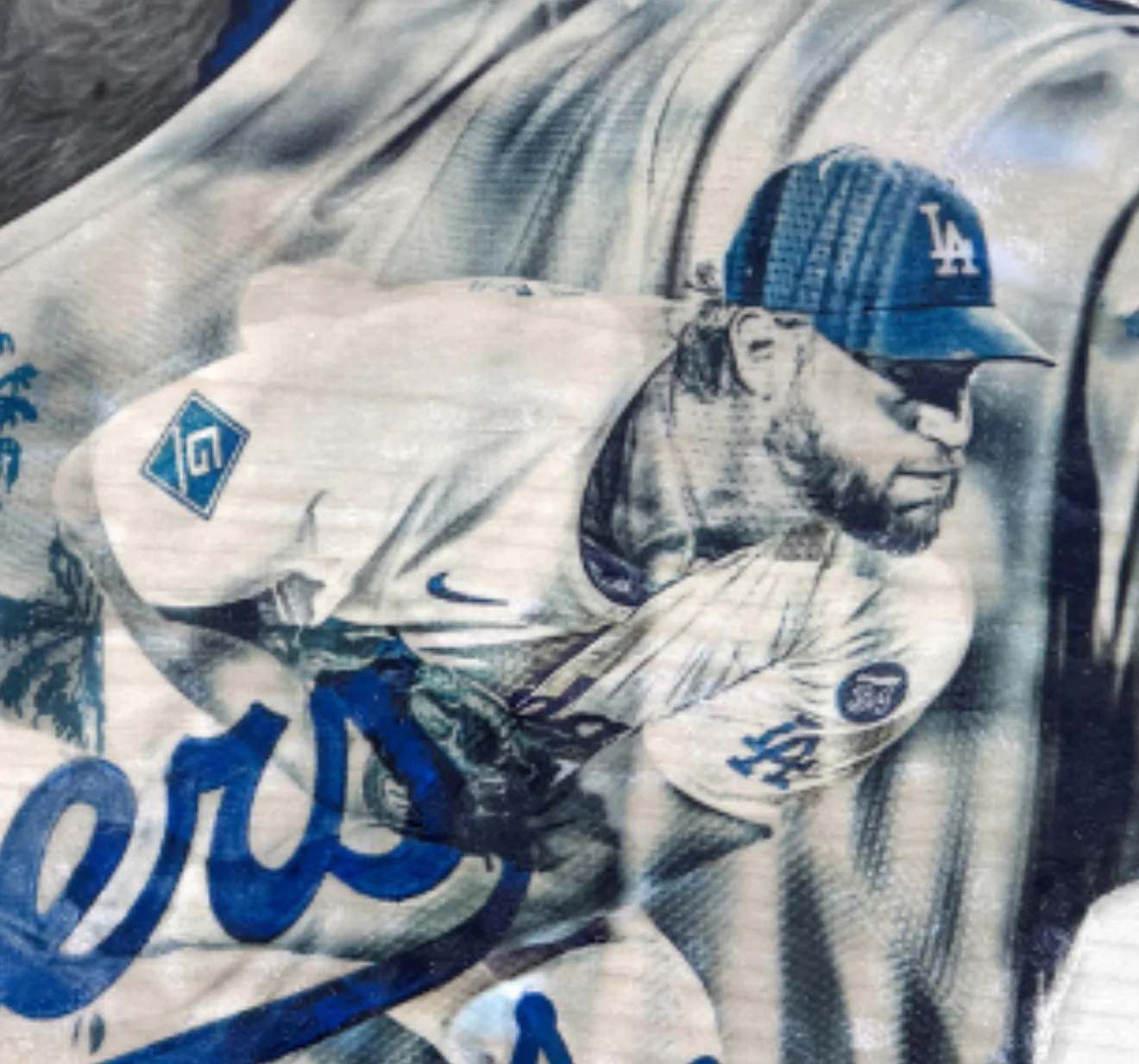 "3000" (Clayton Kershaw) Los Angeles Dodgers - Officially Licensed MLB Print - Limited Release DODGER BLUE ARTIST AUTO /22 - Image 5