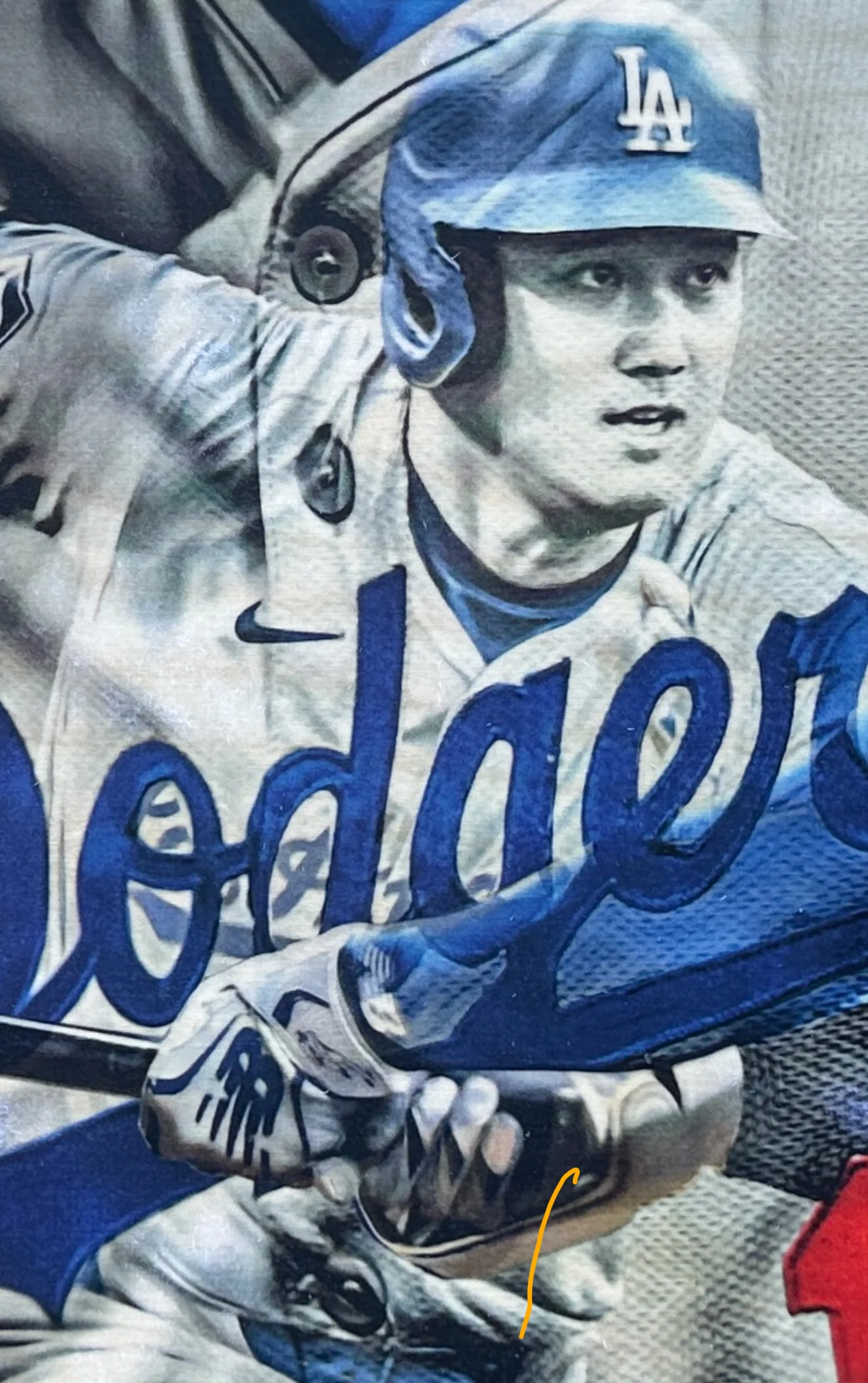 "50/50" (Shohei Ohtani) Los Angeles Dodgers - 1/1 Original on Birchwood - Image 2