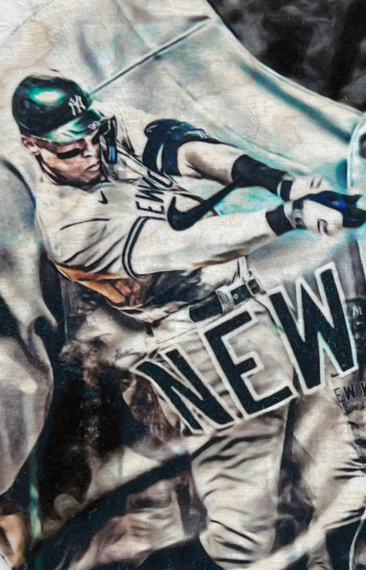 "62" (Aaron Judge) New York Yankees - 1/1 Original on Wood - Image 3