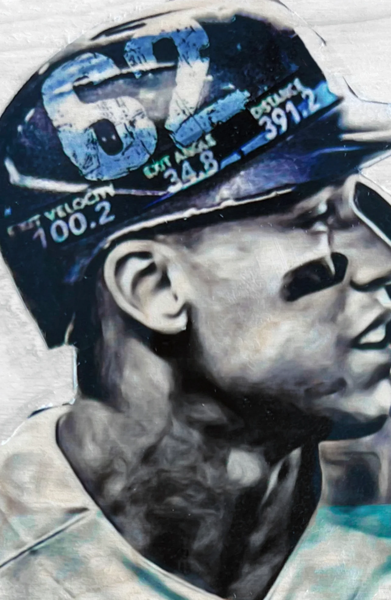 "62" (Aaron Judge) New York Yankees - 1/1 Original on Wood - Image 4