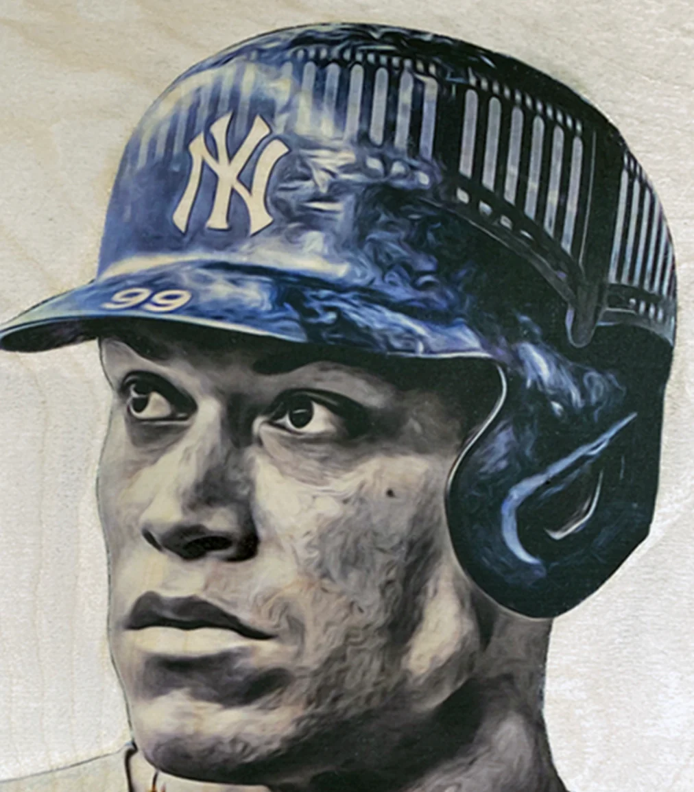 "All Rise for the Judge" (Aaron Judge) New York Yankees - 1/1 Original on Wood - Image 4