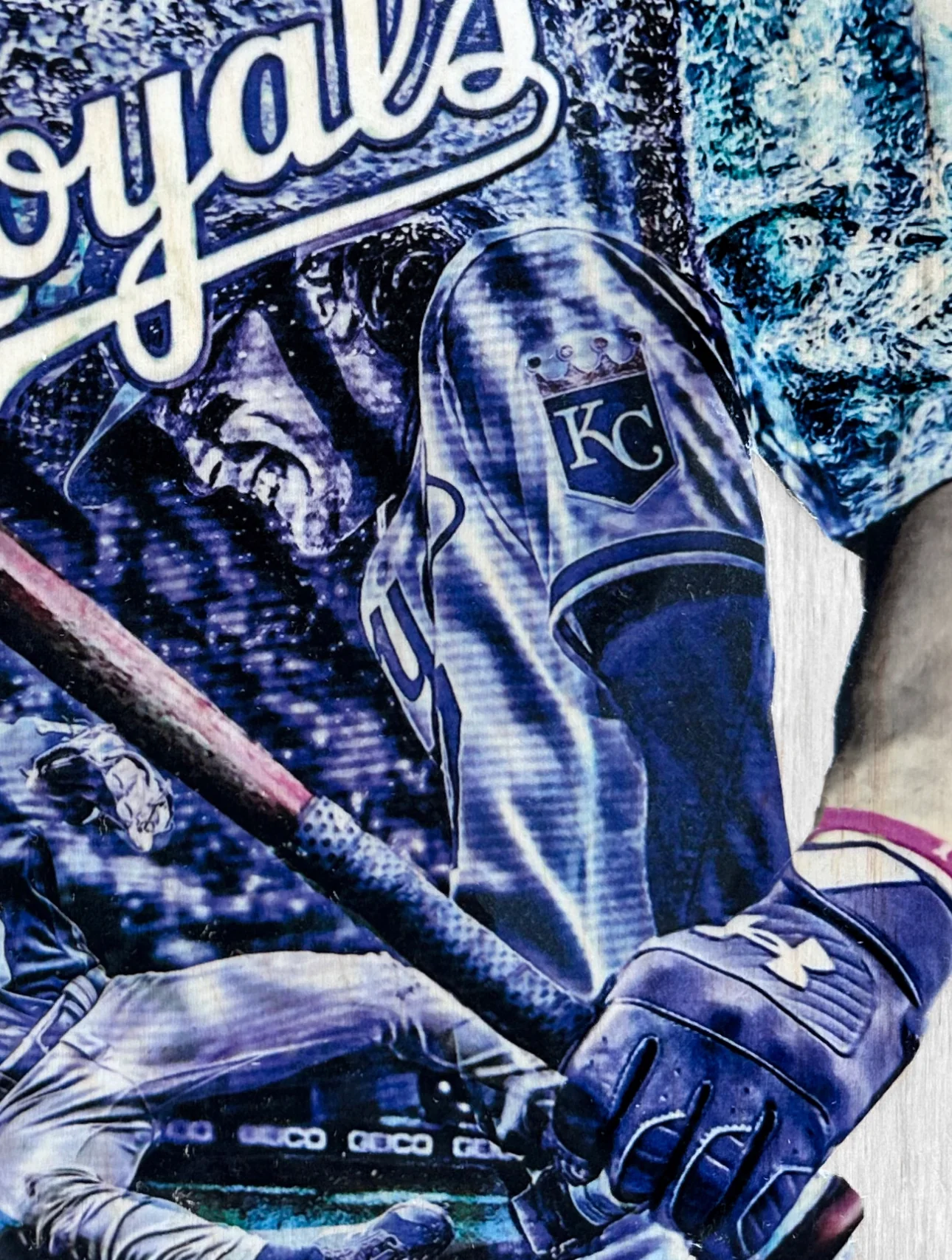 "B Witt" (Bobby Witt Jr.) Kansas City Royals - 1/1 Original on Wood - Image 5