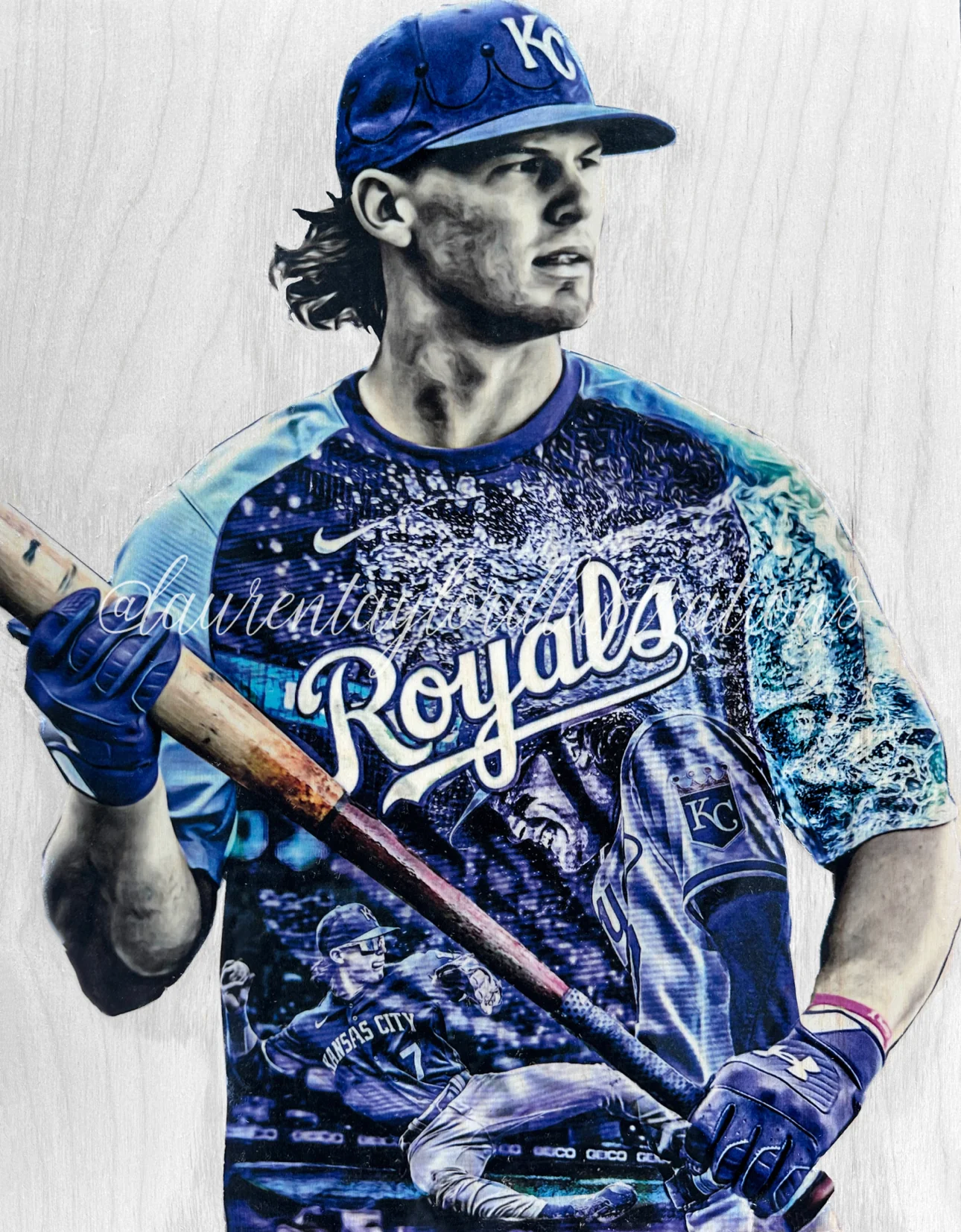 "B Witt" (Bobby Witt Jr.) Kansas City Royals - Officially Licensed MLB Print - Limited Release /500 - Image 2