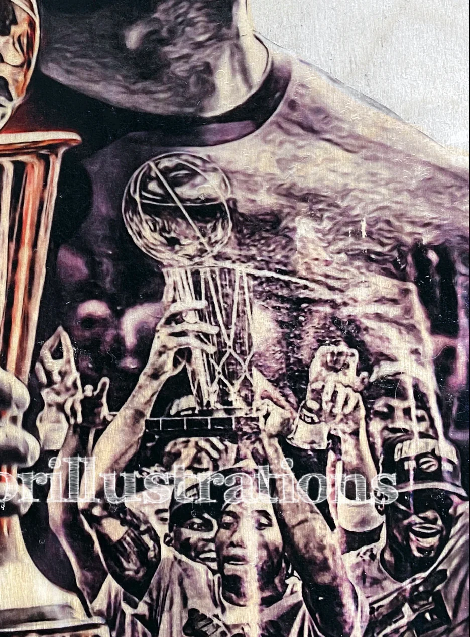 "Board Man Gets Paid" (Kawhi Leonard) - Toronto Raptors 1/1 Original - Image 3
