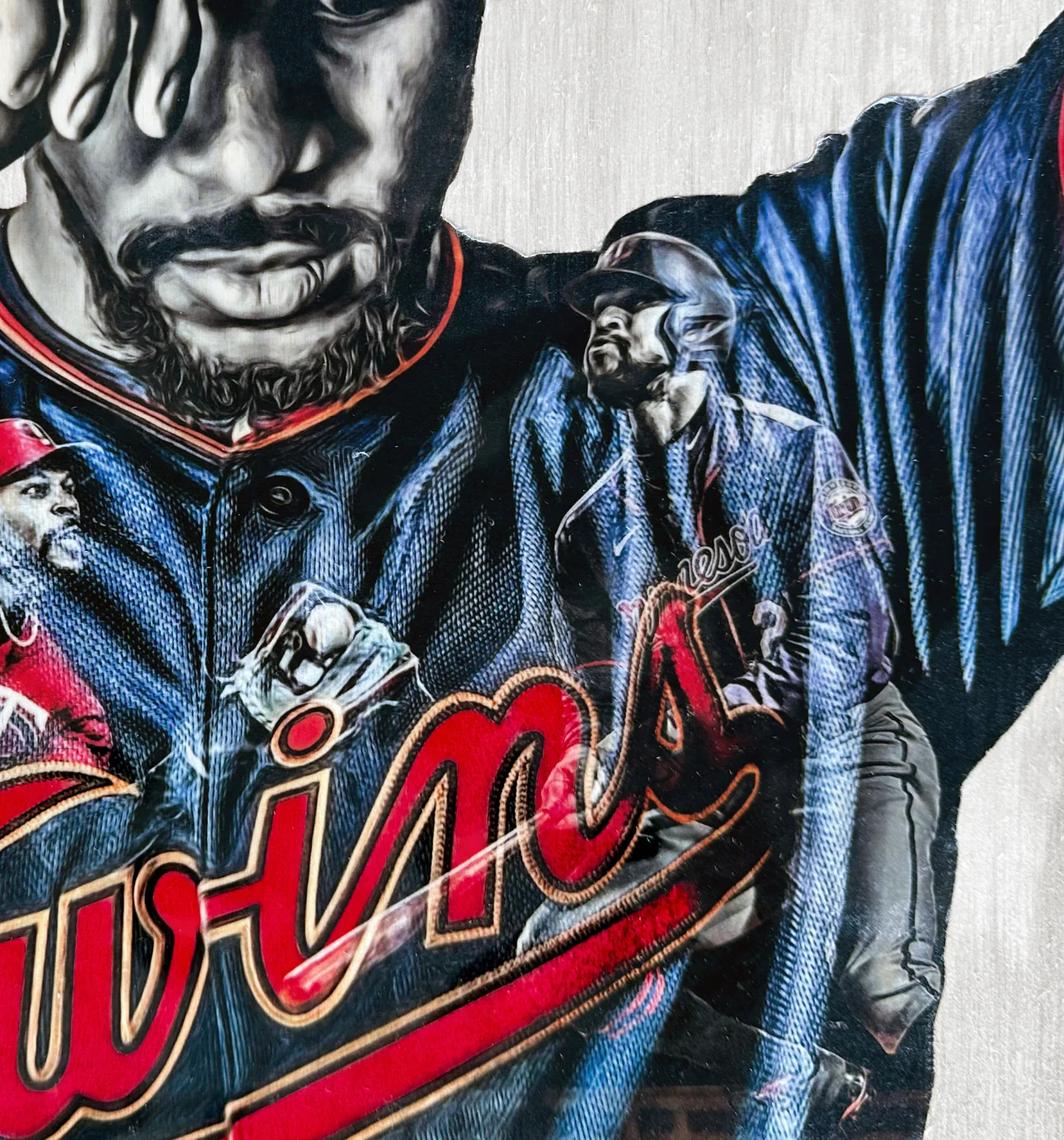 "Buxton" (Byron Buxton) Minnesota Twins - 1/1 Original on Wood - Image 2