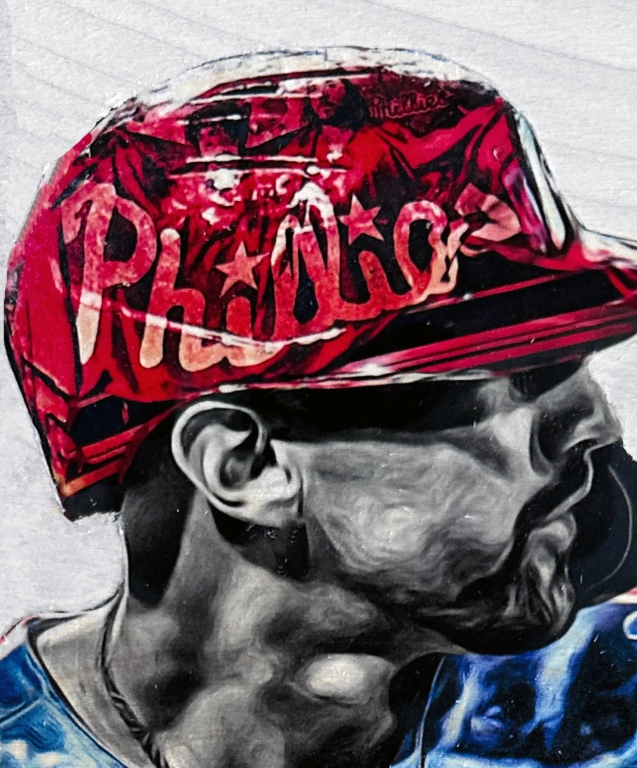 "Castellanos" (Nick Castellanos) Philadelphia Phillies - 1/1 Original on Wood - Image 2