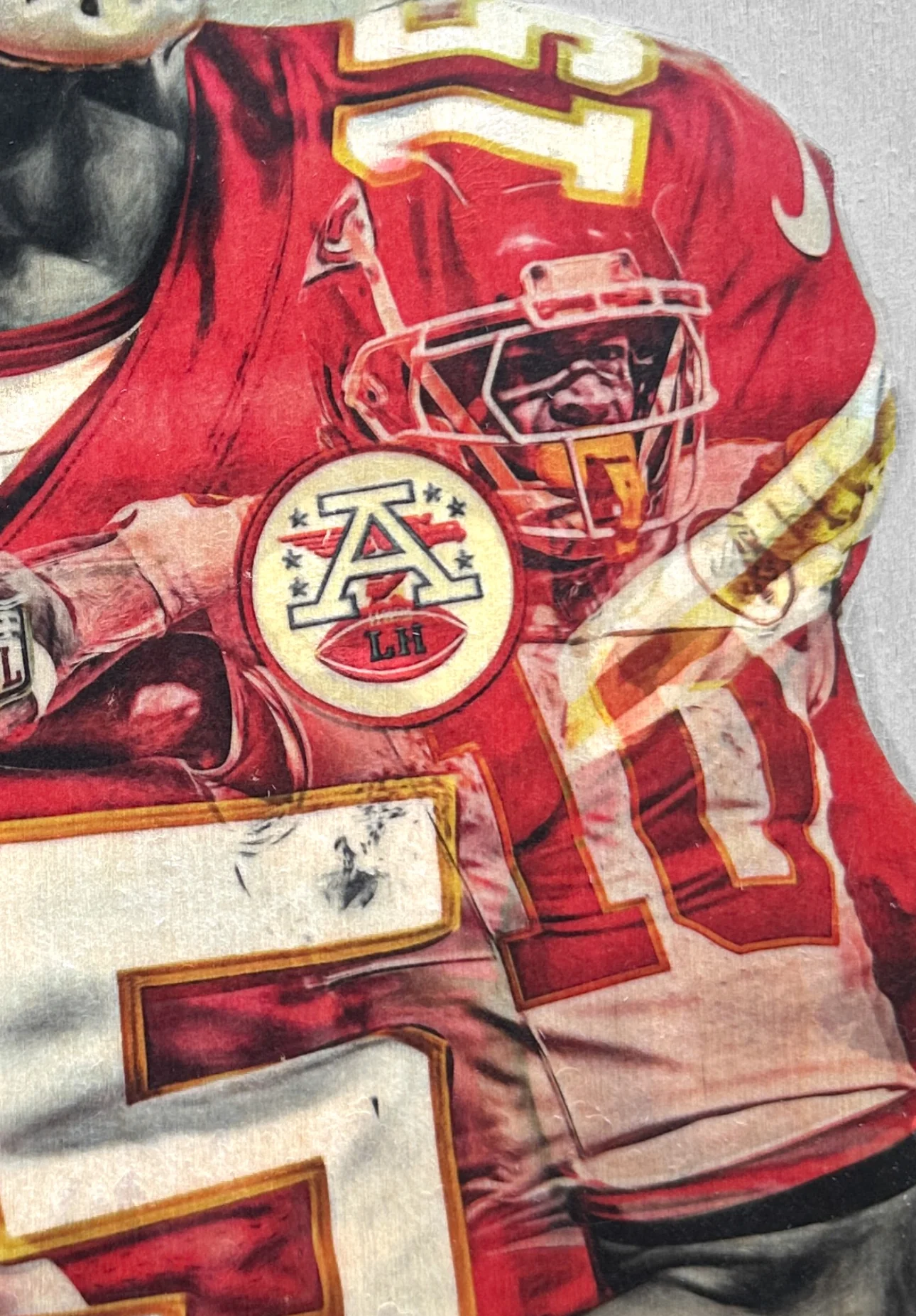 "Chiefs Kingdome" (ft. Mahomes, Kelce, and Pacheco) Kansas City Chiefs - 1/1 Original on Wood - Image 3