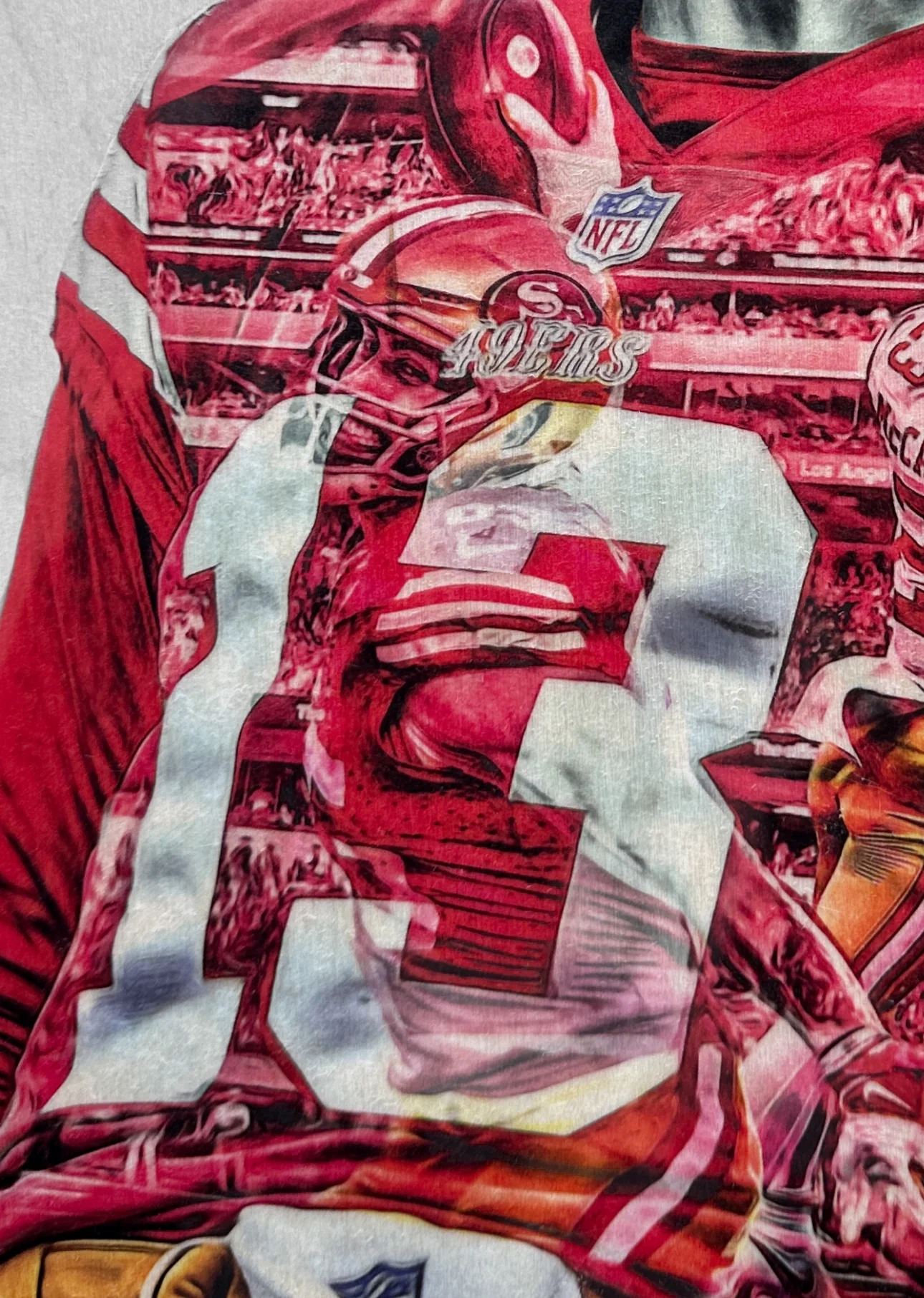"Faithful to the Bay" (ft. Purdy, McCaffrey, and Kittle) San Francisco 49ers - 1/1 Original on Wood - Image 3