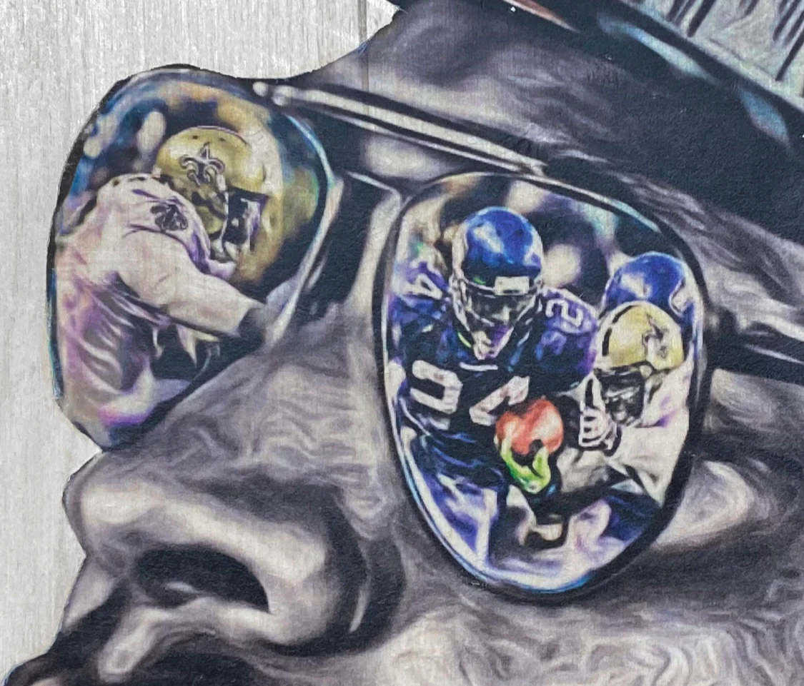 "Beast Mode" (Marshawn Lynch) Seattle - Football Print - Image 2