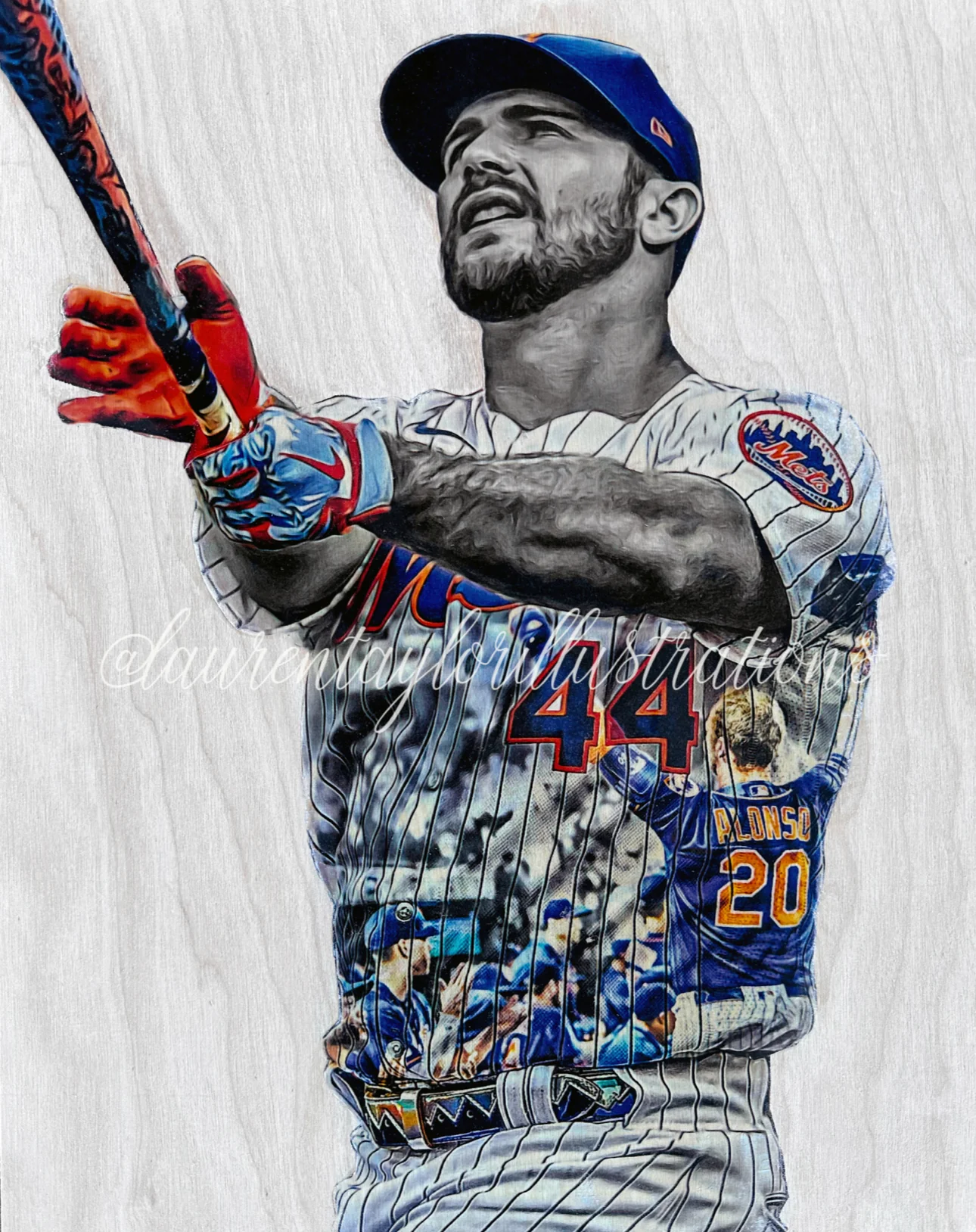 "Derby King" (Pete Alonso) New York Mets - Officially Licensed MLB Print - Limited Release /500 - Image 3