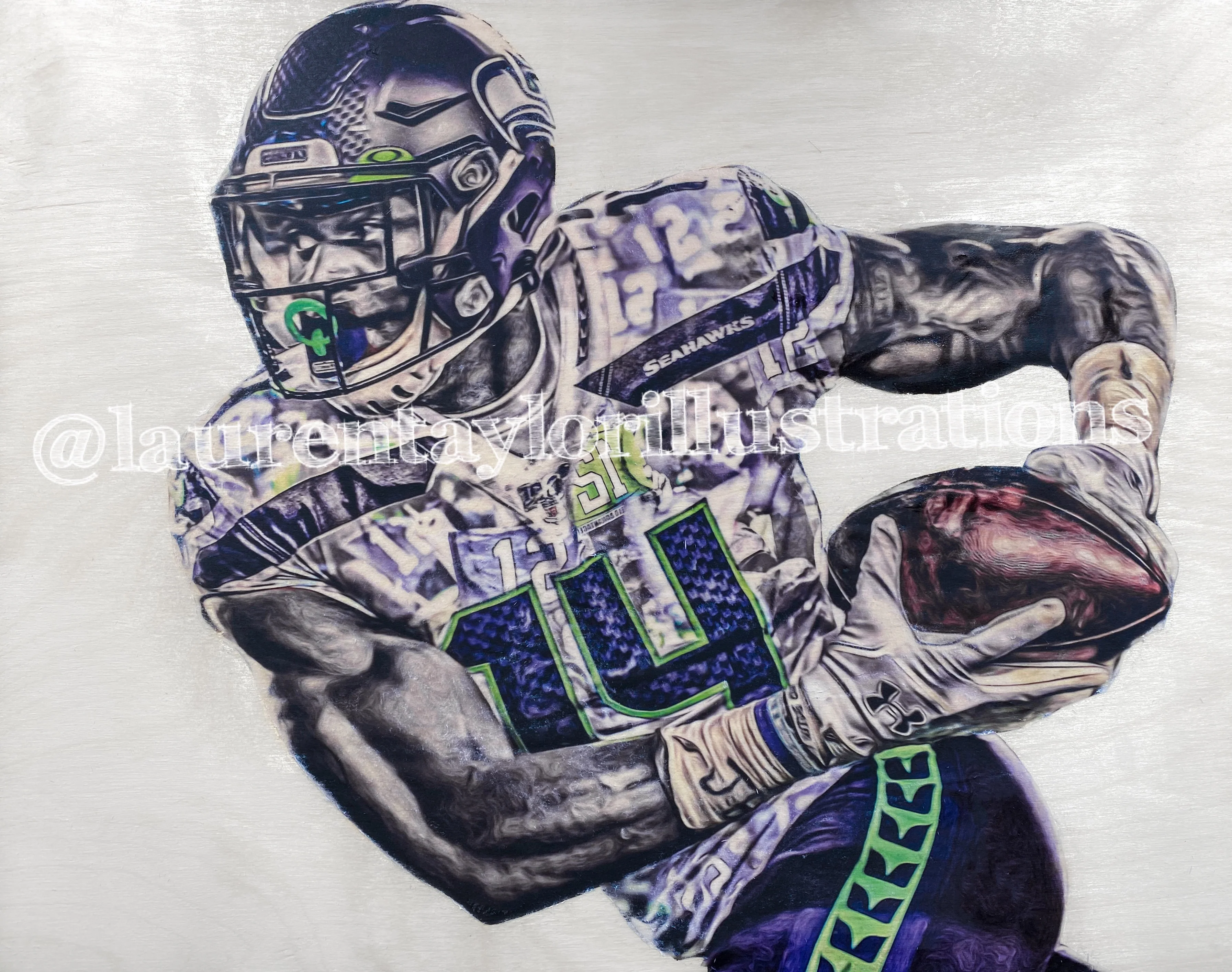 "DK" (DK Metcalf) Seattle  - Football Print - Image 2
