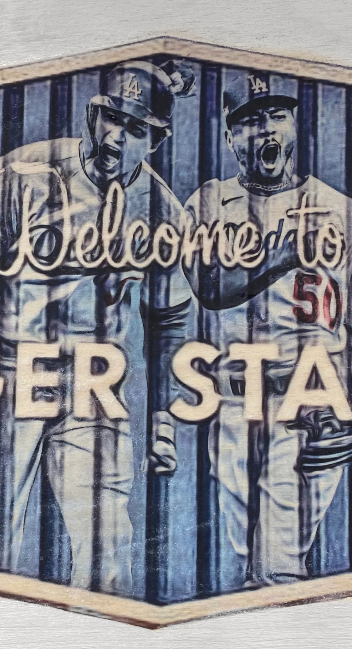 "Dodger Blue" (World Series Commemorative Piece Part II) Los Angeles Dodgers - 1/1 Original on Wood - Image 3