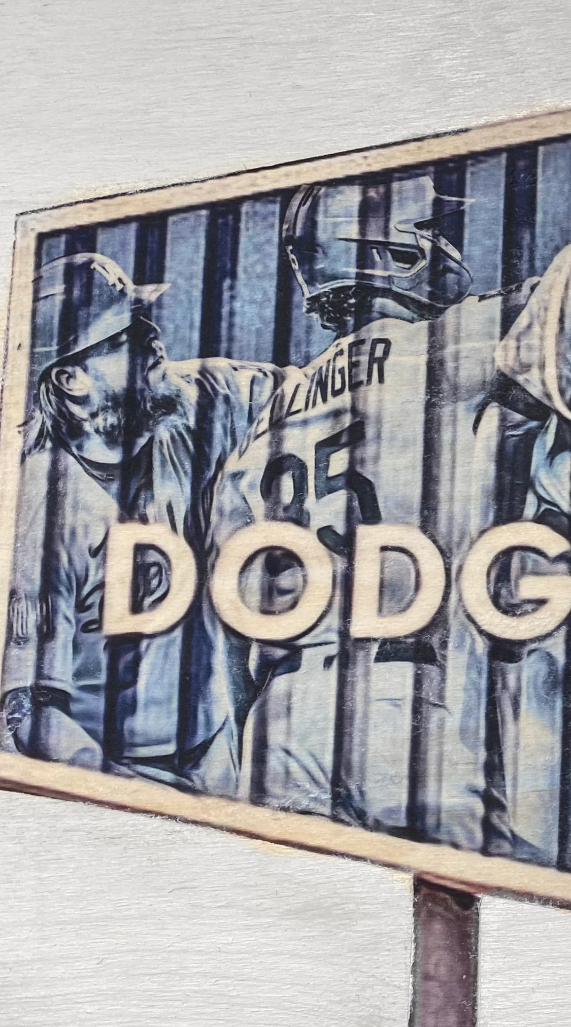 "Dodger Blue" (World Series Commemorative Piece Part II) Los Angeles Dodgers - 1/1 Original on Wood - Image 4