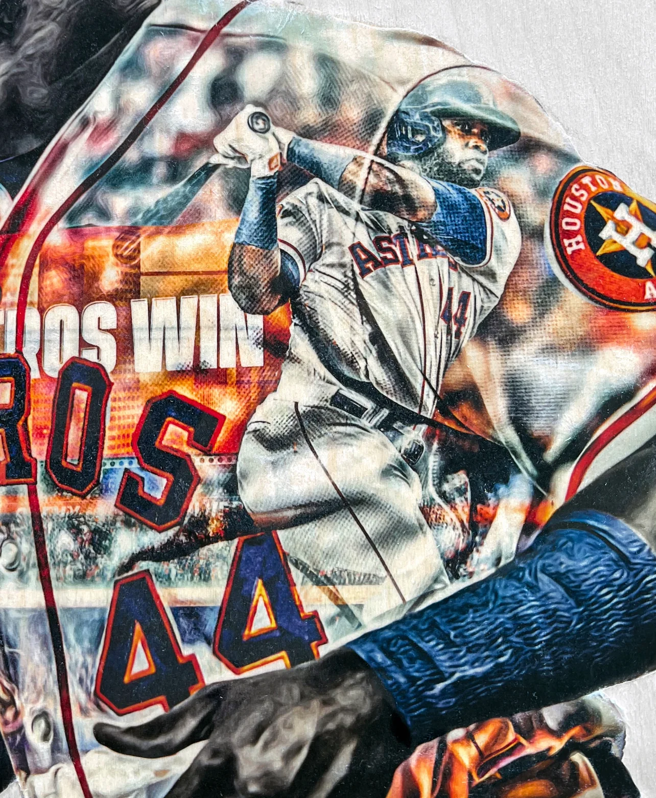 "El Grande” (Yordan Alvarez) Houston Astros - 1/1 Original on Wood - Image 3