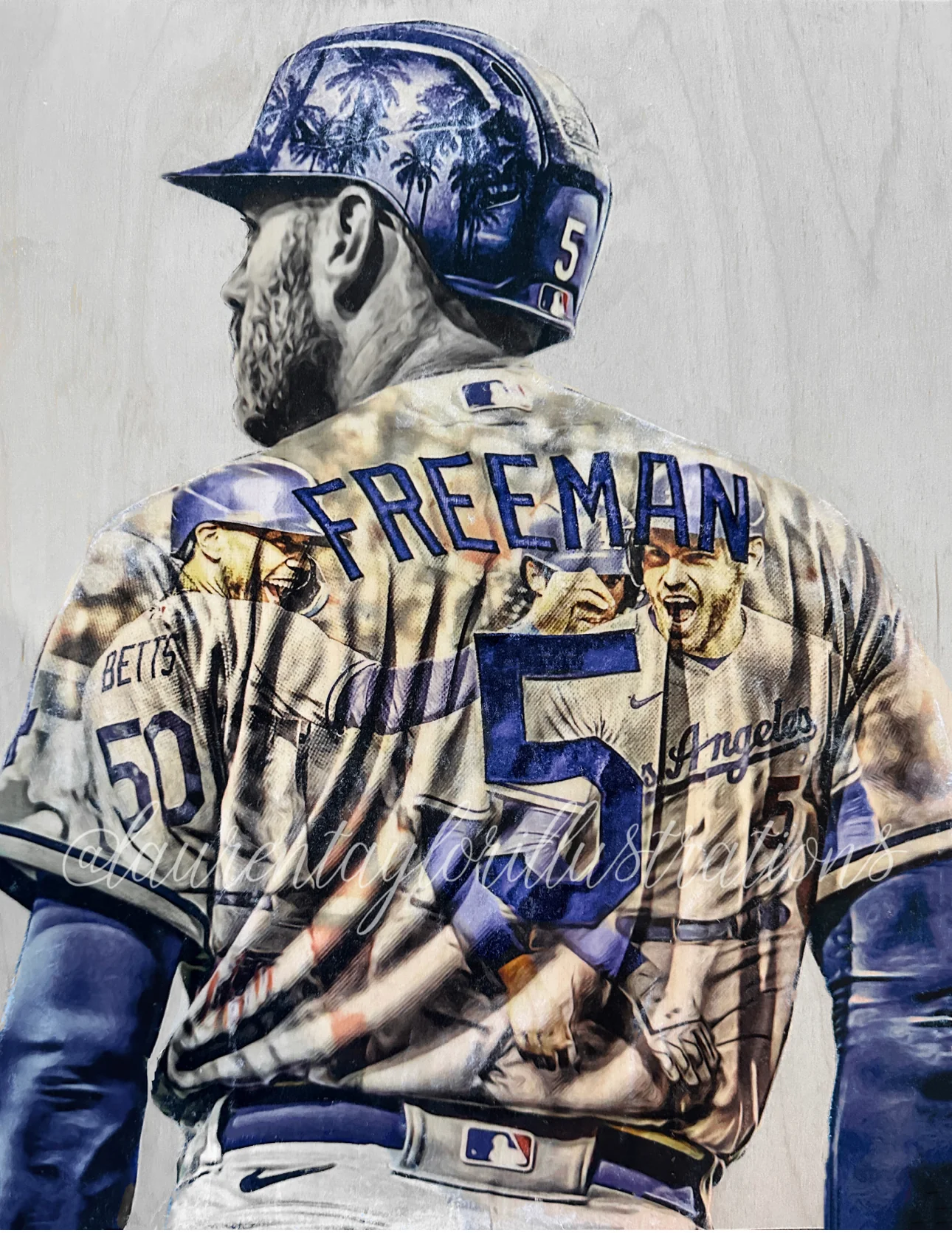 "Freddie" (Freddie Freeman) Los Angeles Dodgers - Officially Licensed MLB Print - Limited Release /500 - Image 4
