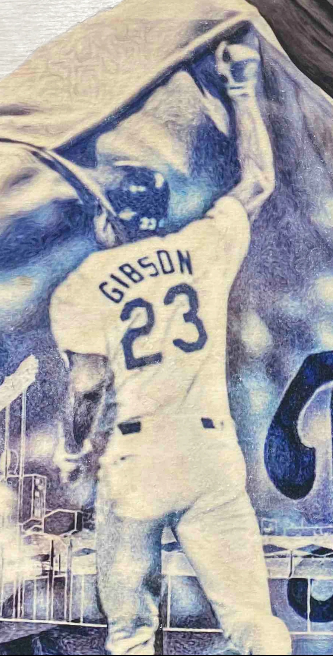 "Gibby” (Kirk Gibson) Los Angeles Dodgers - 1/1 Original on birchwood - Image 2