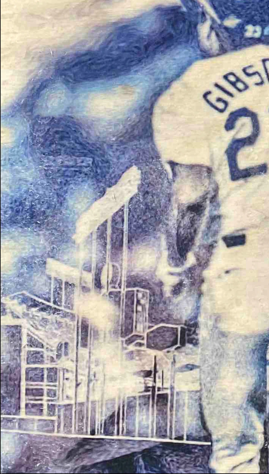 "Gibby” (Kirk Gibson) Los Angeles Dodgers - 1/1 Original on birchwood - Image 4