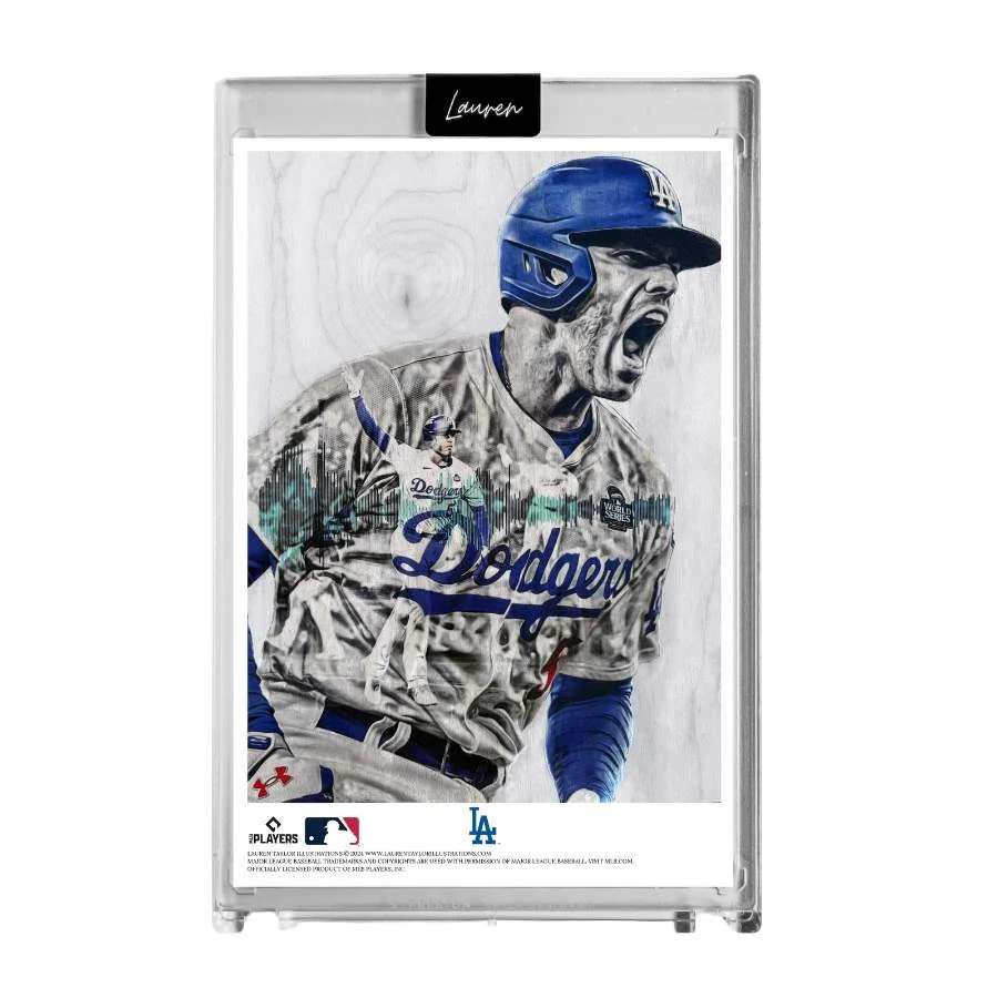 "Gibby, Meet Freddie" (Freddie Freeman) MLB Print Collectible 4x6 Art Slab - /25 Artist Autograph - Image 2