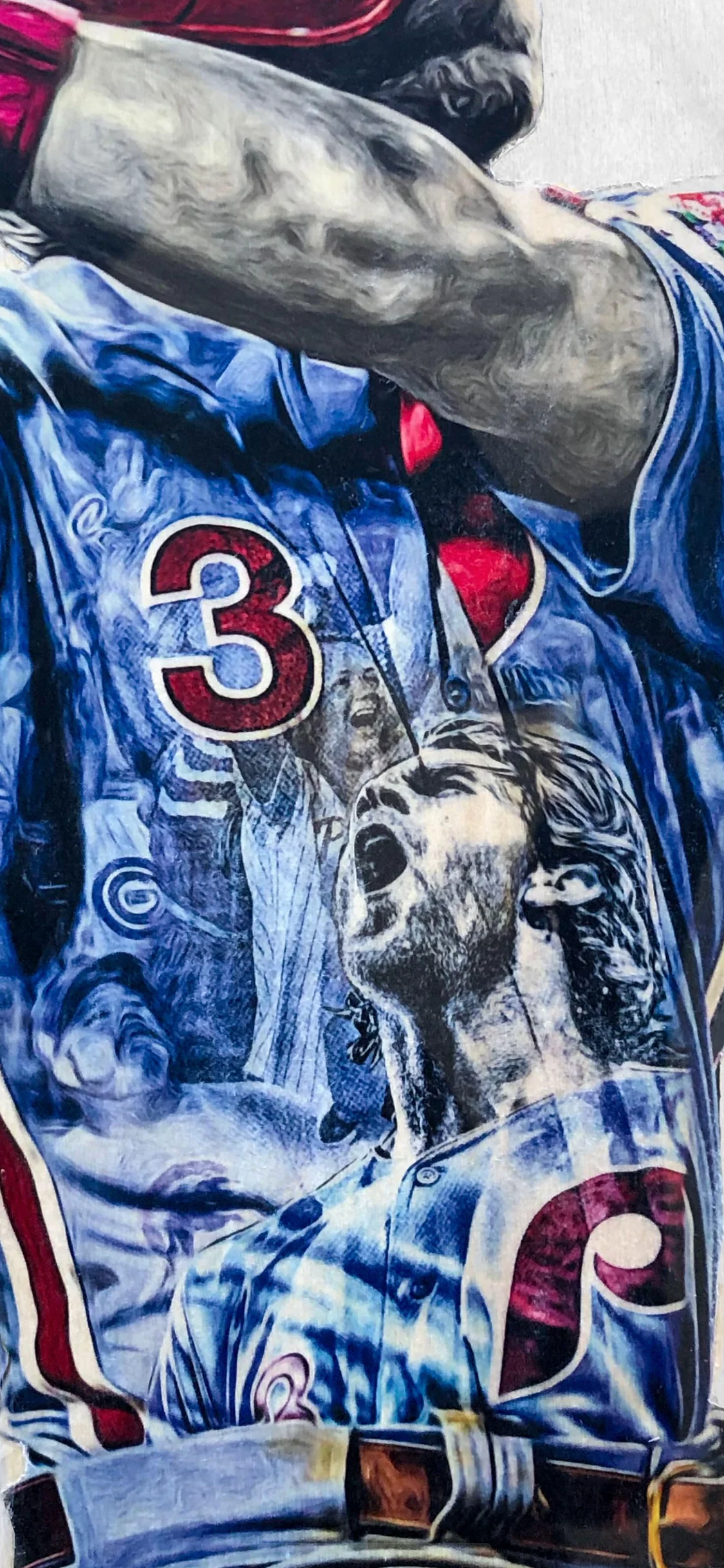 “HARPER Smash" (Bryce Harper) Philadelphia Phillies - 1/1 Original on Wood - Image 3