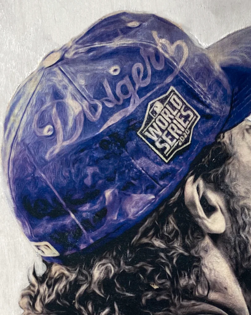 "Highlight Reel" (Cody Bellinger) Los Angeles Dodgers - 1/1 Original on Wood - Image 3
