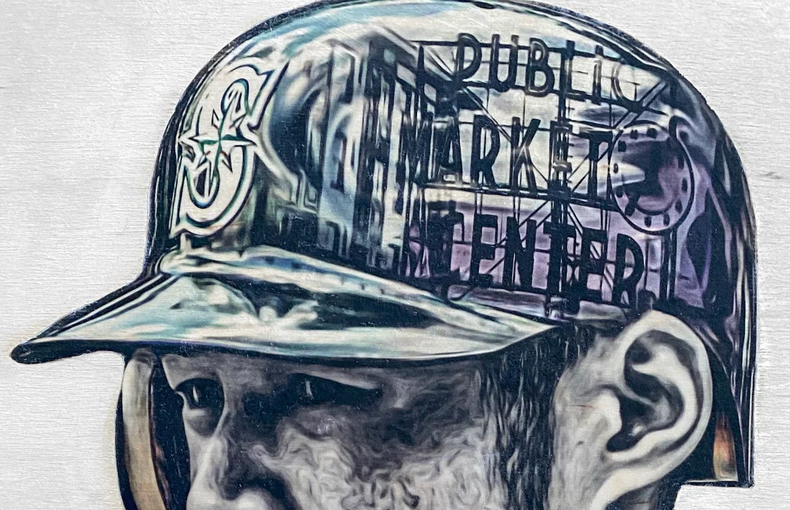 “Ichiro” (Ichiro Suzuki) Seattle Mariners - 1/1 Original on Wood - Image 2