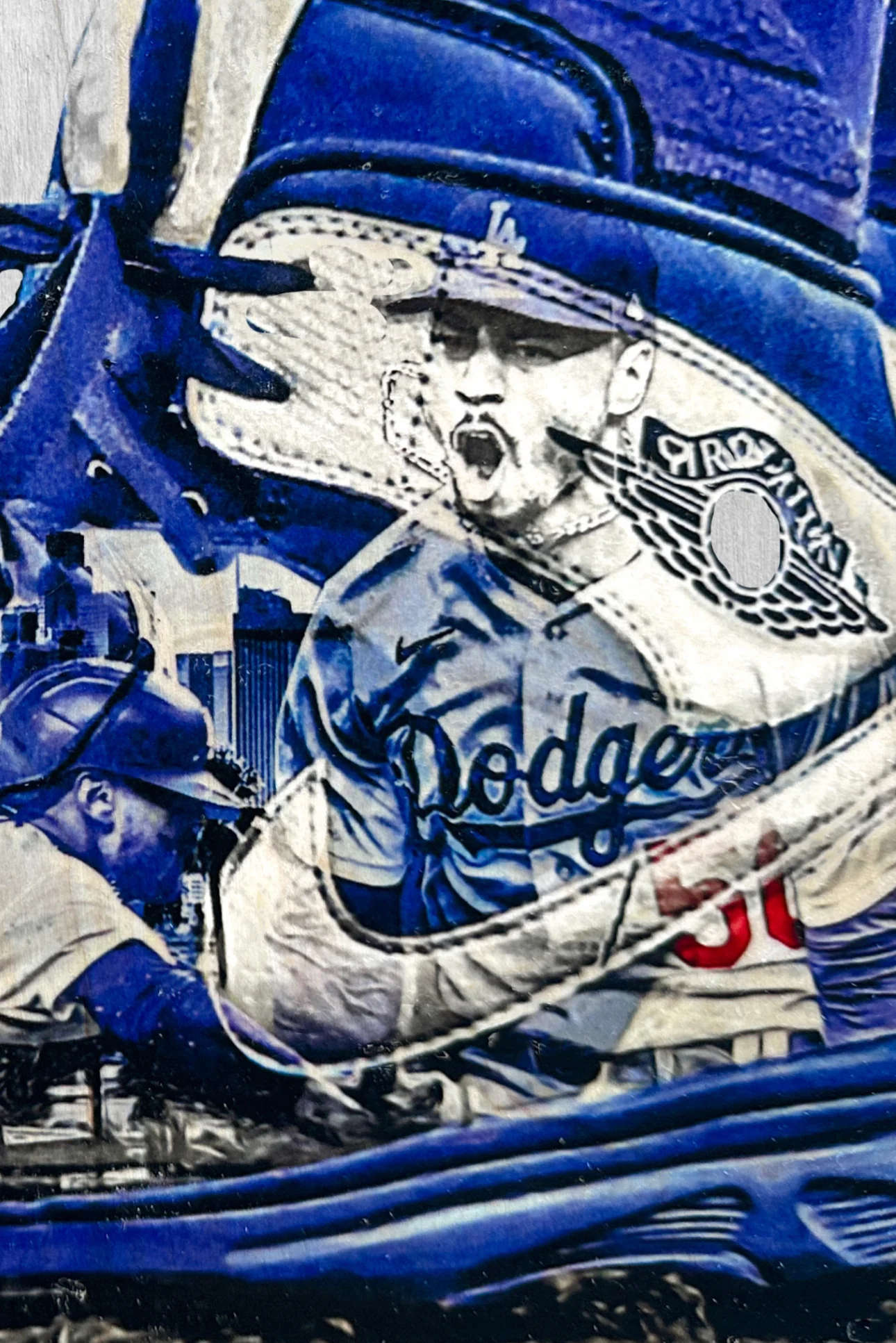 "In the Details" (Mookie Betts) Los Angeles Dodgers - 1/1 Original on Birchwood - Image 2
