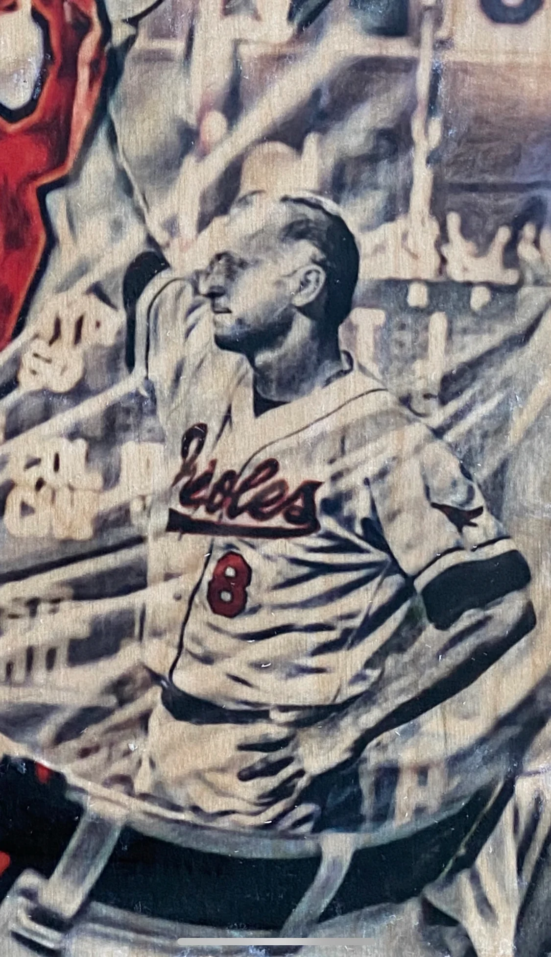 "The Iron Man" (Cal Ripken Jr.) Baltimore Orioles - Original on Wood - Image 2