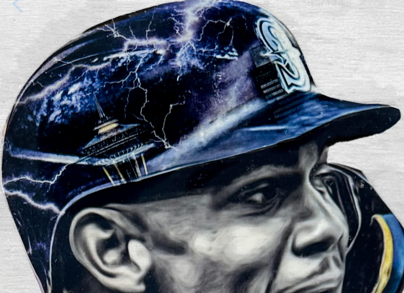 "Julio" (Julio Rodriguez) Seattle Mariners - 1/1 Original on Wood - Image 4