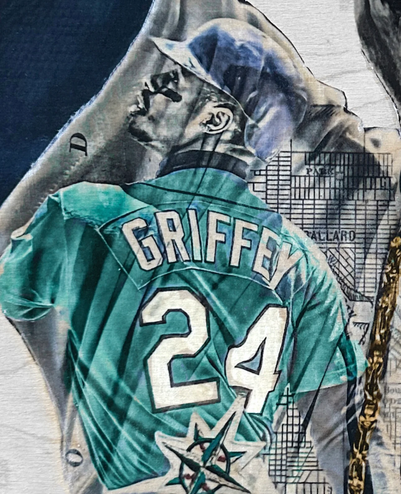 "Junior" (Ken Griffey Jr.) Seattle Mariners - Officially Licensed MLB Print - Limited Release /500 - Image 3