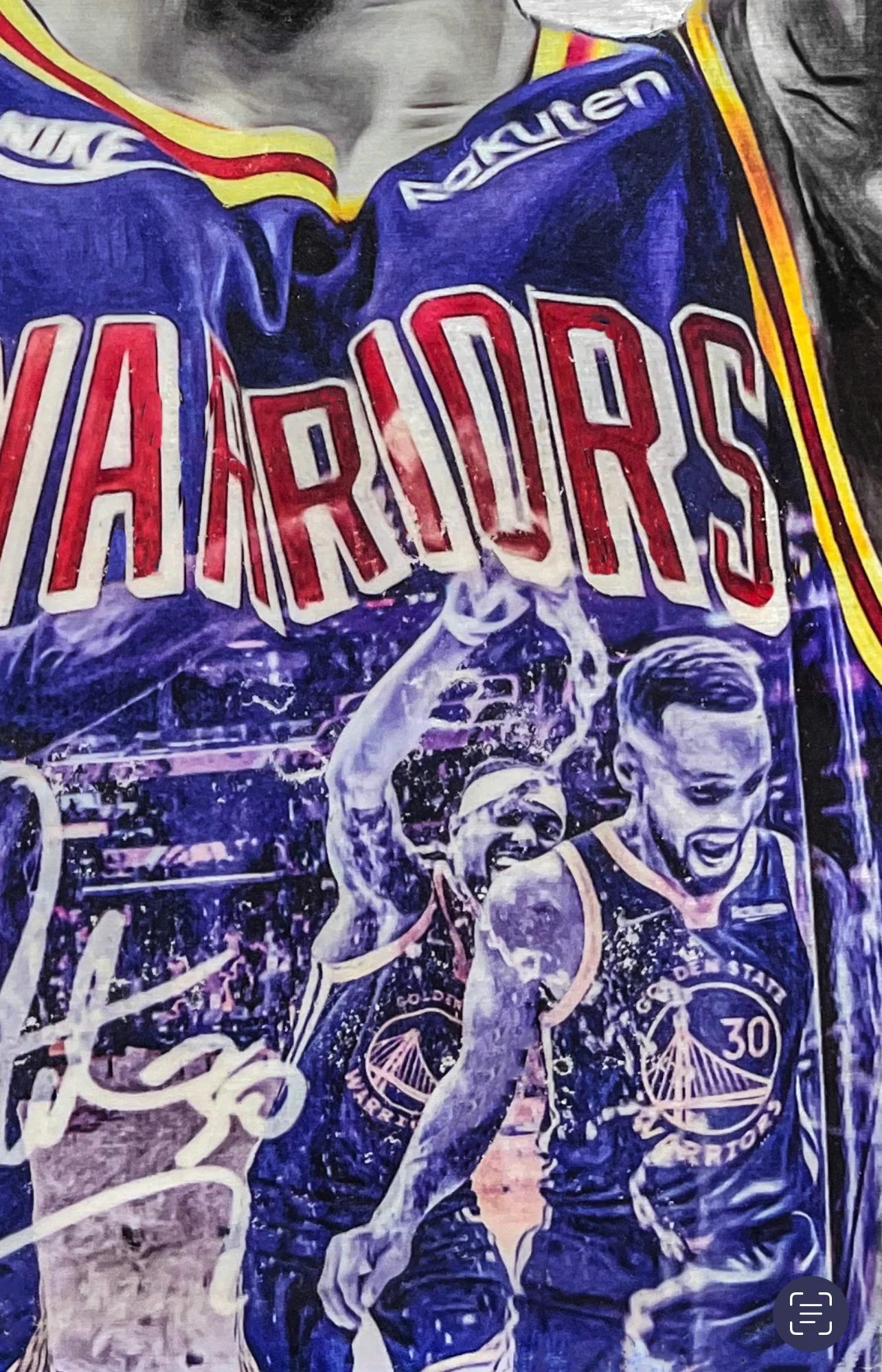 “King of the 3’s" (Steph Curry) - ORIGINAL on Birchwood - Image 2