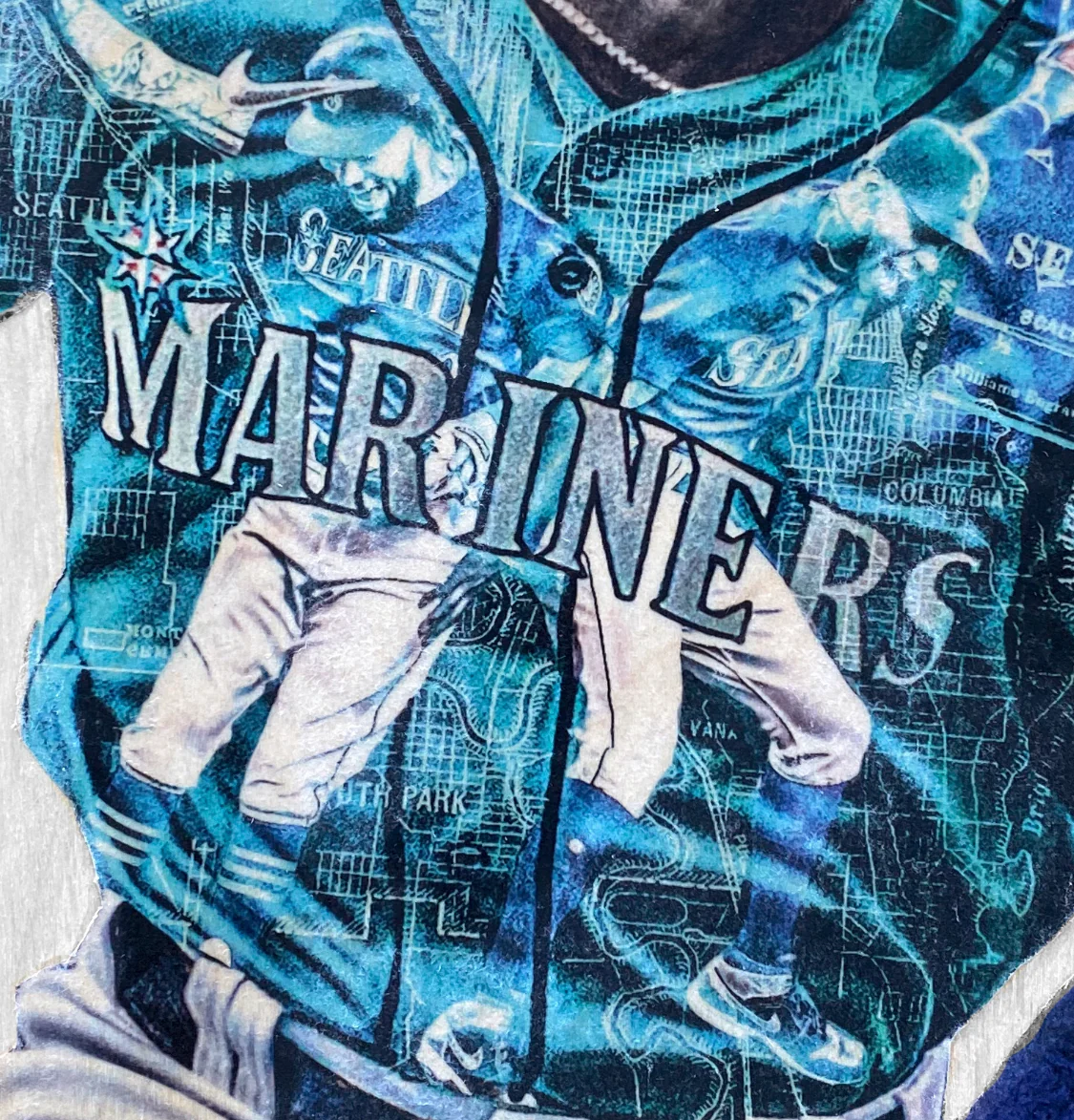 "KLew_1" (Kyle Lewis ft. JP Crawford) Seattle Mariners - Officially Licensed MLB Print - Limited Release - Image 3