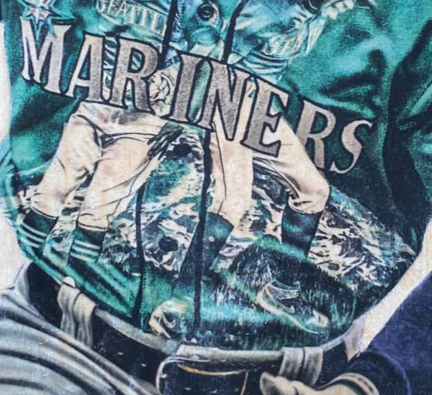 "KLew1" (Kyle Lewis) Seattle Mariners - 1/1 Original on Wood - Image 2