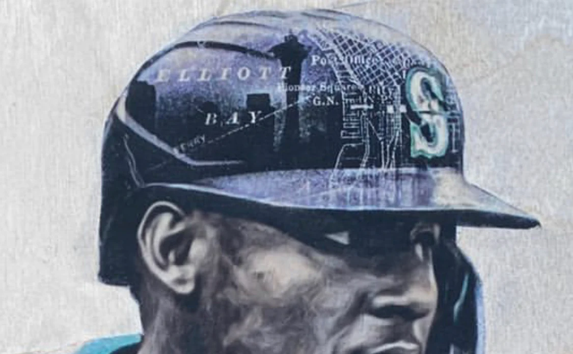 "KLew1" (Kyle Lewis) Seattle Mariners - 1/1 Original on Wood - Image 3