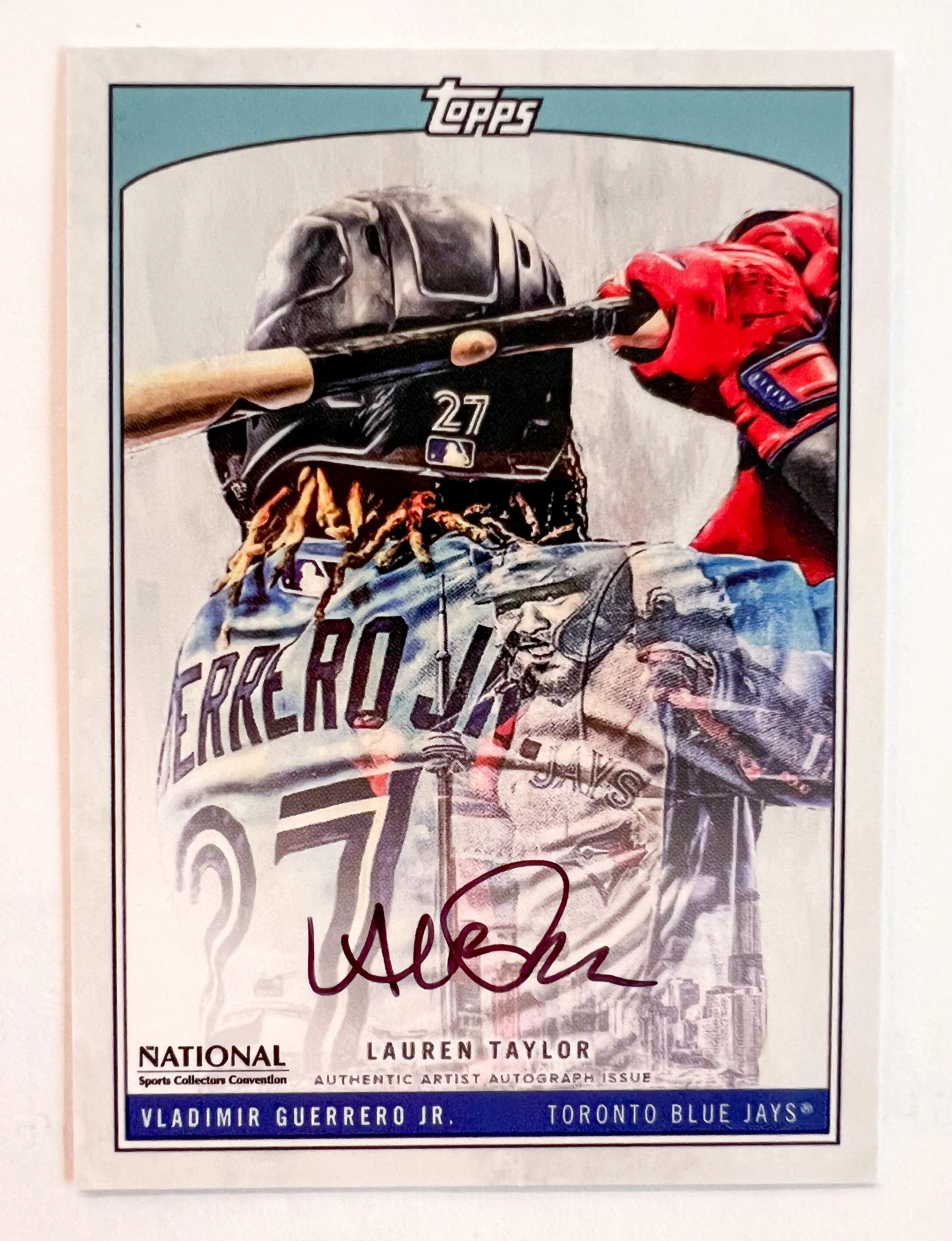 Lauren Taylor x Topps - Artist Autographed Vladimir Guerrero Jr. - NSCC Exclusive Variant