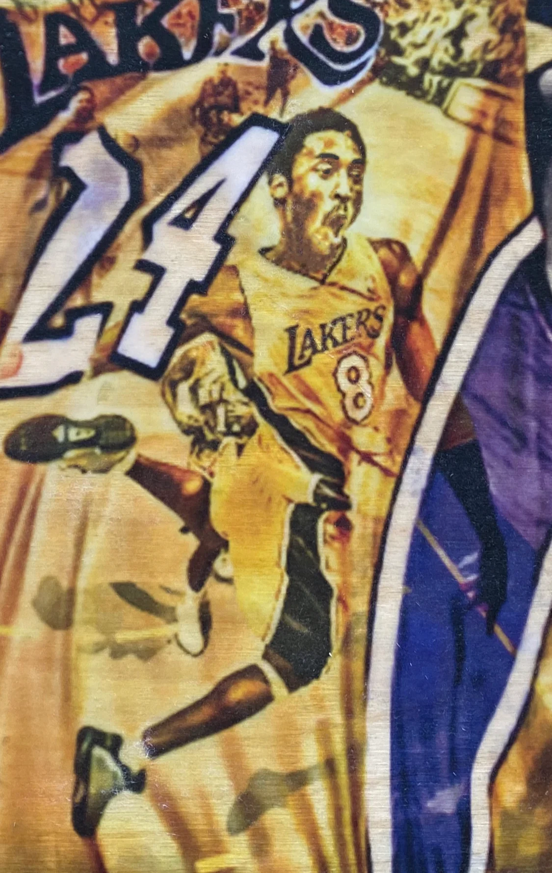 "Mamba Mentality" (Kobe Bryant) - Los Angeles Lakers - Mixed Media Original on Wood - Image 2