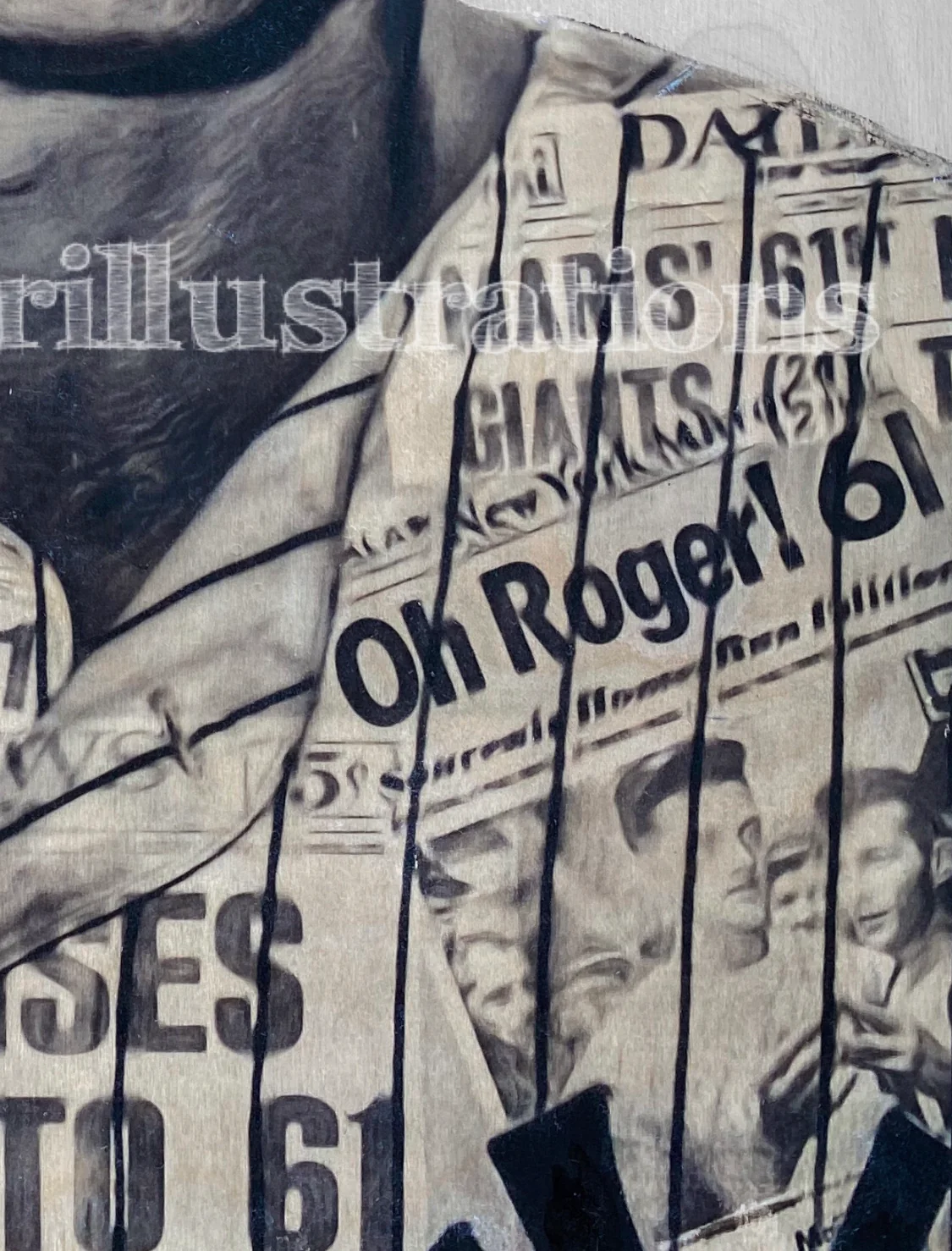 "Maris" (Roger Maris) New York Yankees - 1/1 Original on Birchwood - Image 3