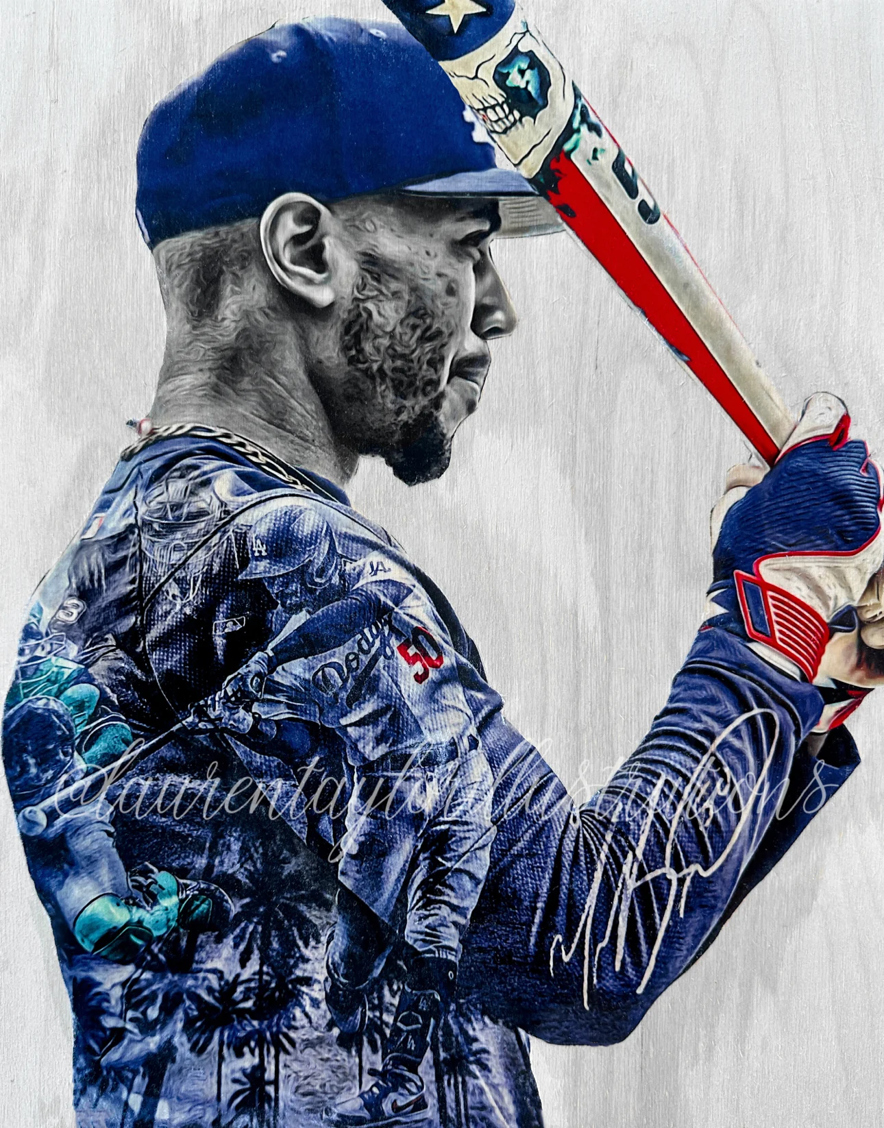 "MB50" (Mookie Betts) Los Angeles Dodgers - Officially Licensed MLB Print - Limited Release /500 - Image 2