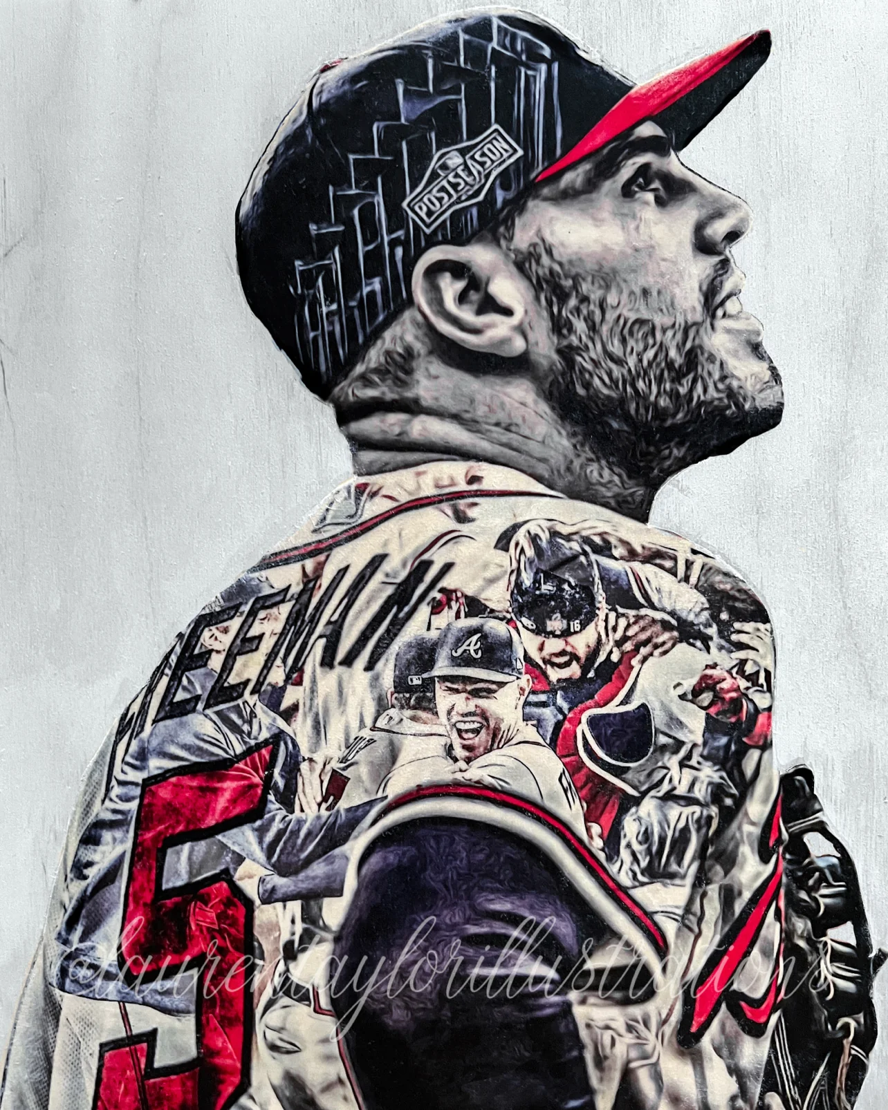 "MVFree" (Freddie Freeman) Atlanta Braves 2021 World Series Champions - Officially Licensed MLB Print - Limited Release /500 - Image 4