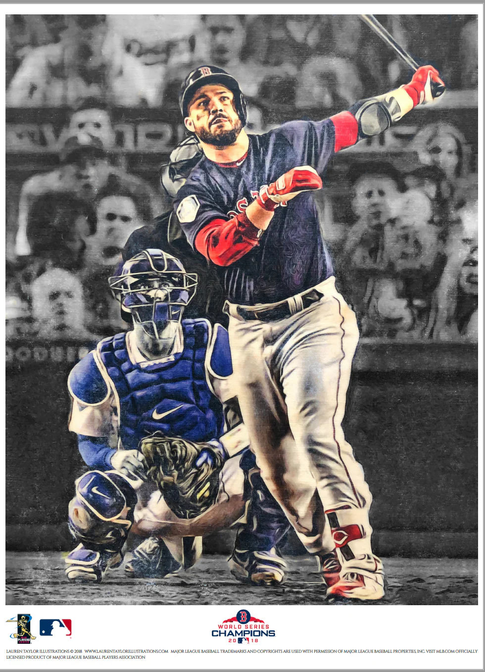 "MVPearce" (Steve Pearce) - Officially Licensed MLB Print