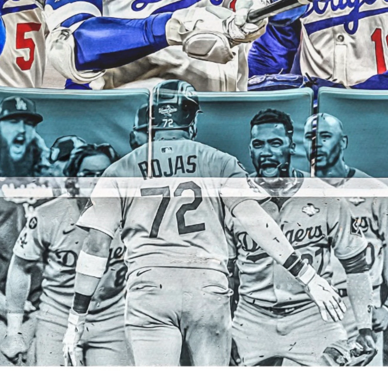 "NINE" (Los Angeles Dodgers) 2025 World Series Champions - Officially Licensed MLB Print - Limited Release /1000 - Image 3