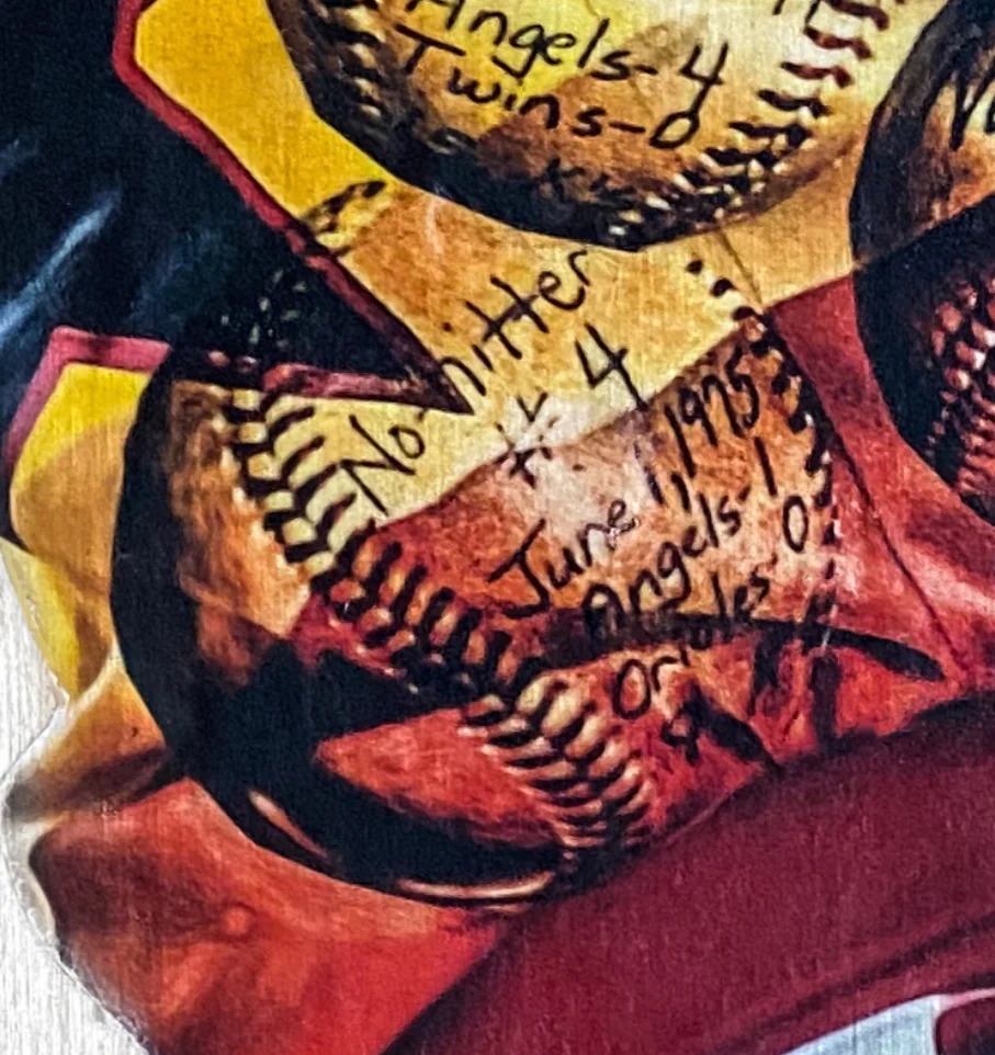 "No Hitter" (Nolan Ryan) Houston Astros - Mixed Media 1/1 Original on Wood - Image 3