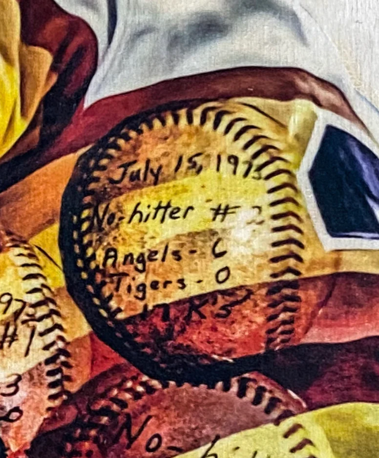 "No Hitter" (Nolan Ryan) Houston Astros - Mixed Media 1/1 Original on Wood - Image 5