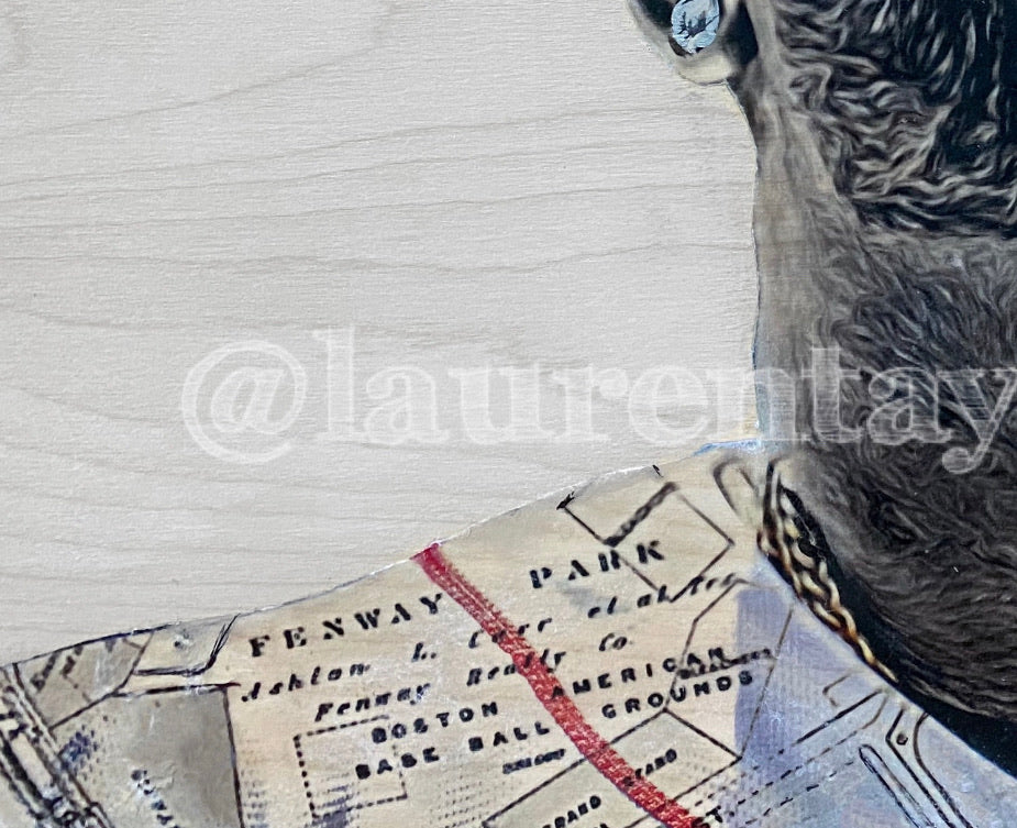 “Papi Part I” (David Ortiz) Boston Red Sox - 1/1 Original on Wood - Image 3