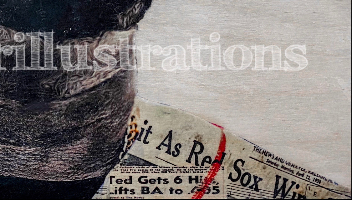 “Papi Part II” (David Ortiz) Boston Red Sox - 1/1 Original on Wood - Image 4