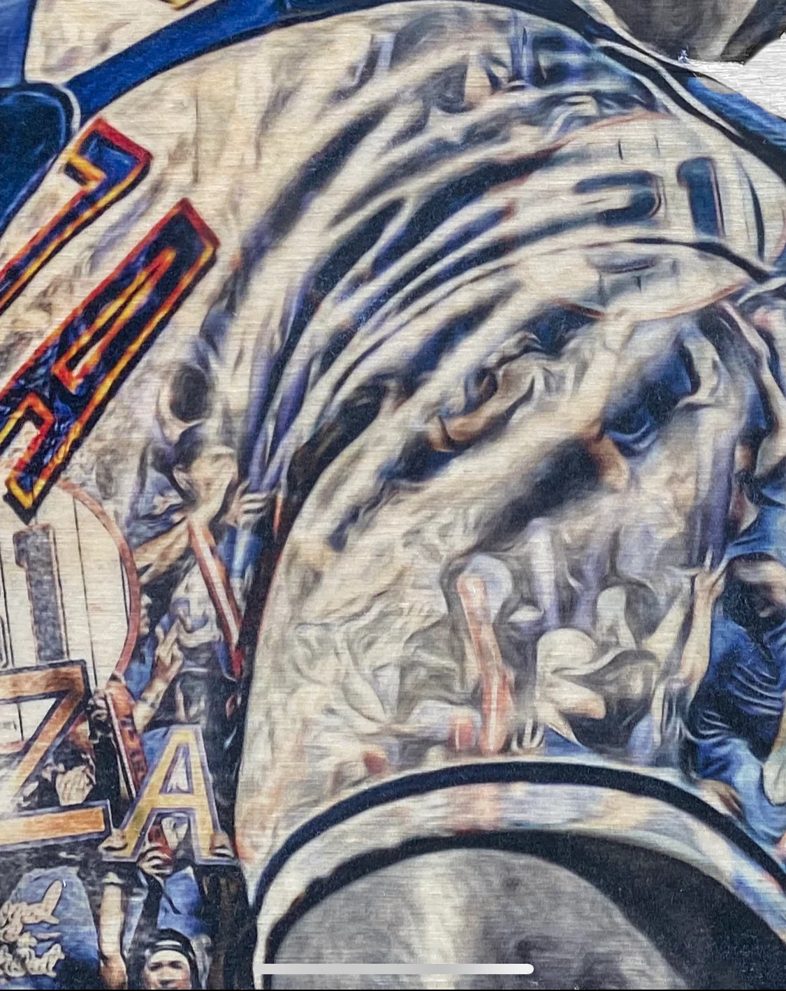"Pepperoni” (Mike Piazza) New York Mets - Original on Wood - Image 4