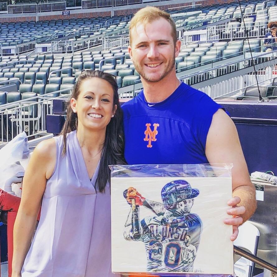 "Polar Bear" (Pete Alonso) New York Mets - Officially Licensed MLB Print - BLUE ARTIST SIGNATURE Limited Release /5 - Image 5