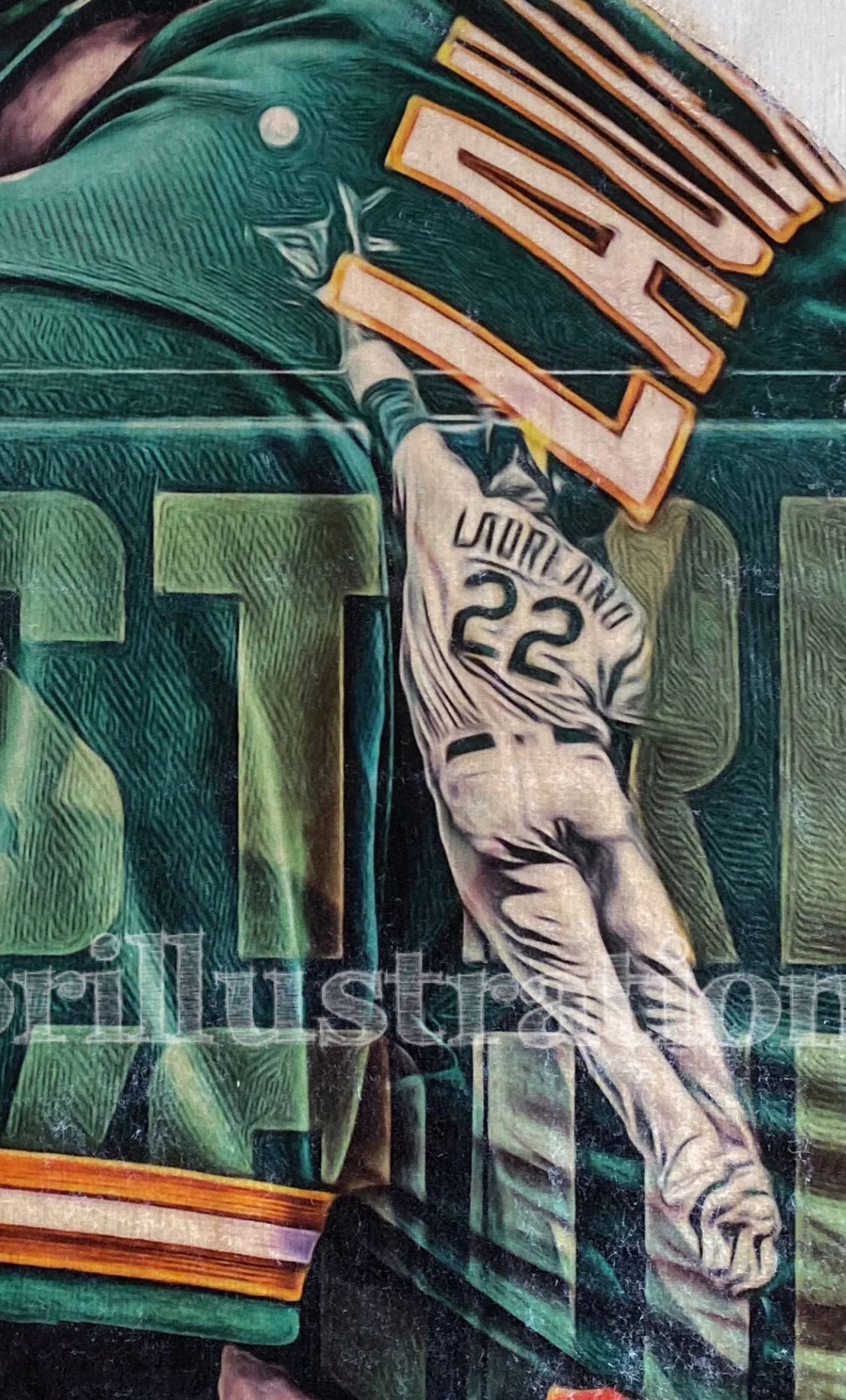 "Ramón Lazer" (Ramón Laureano) Oakland Athletics - Officially Licensed MLB Print - Limited Release - Image 3